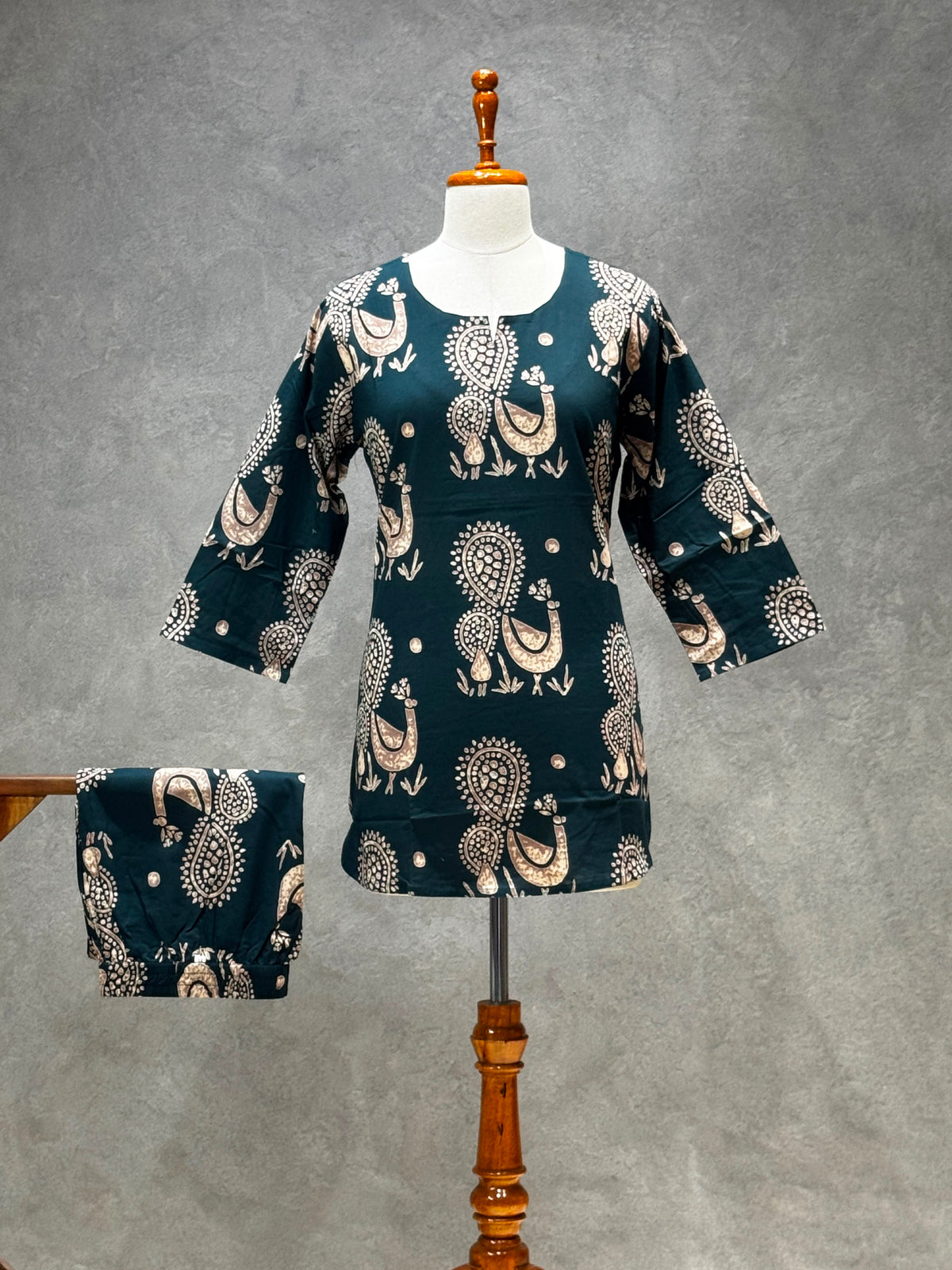 TEAL PAISLEY PRINT CO-ORD SET