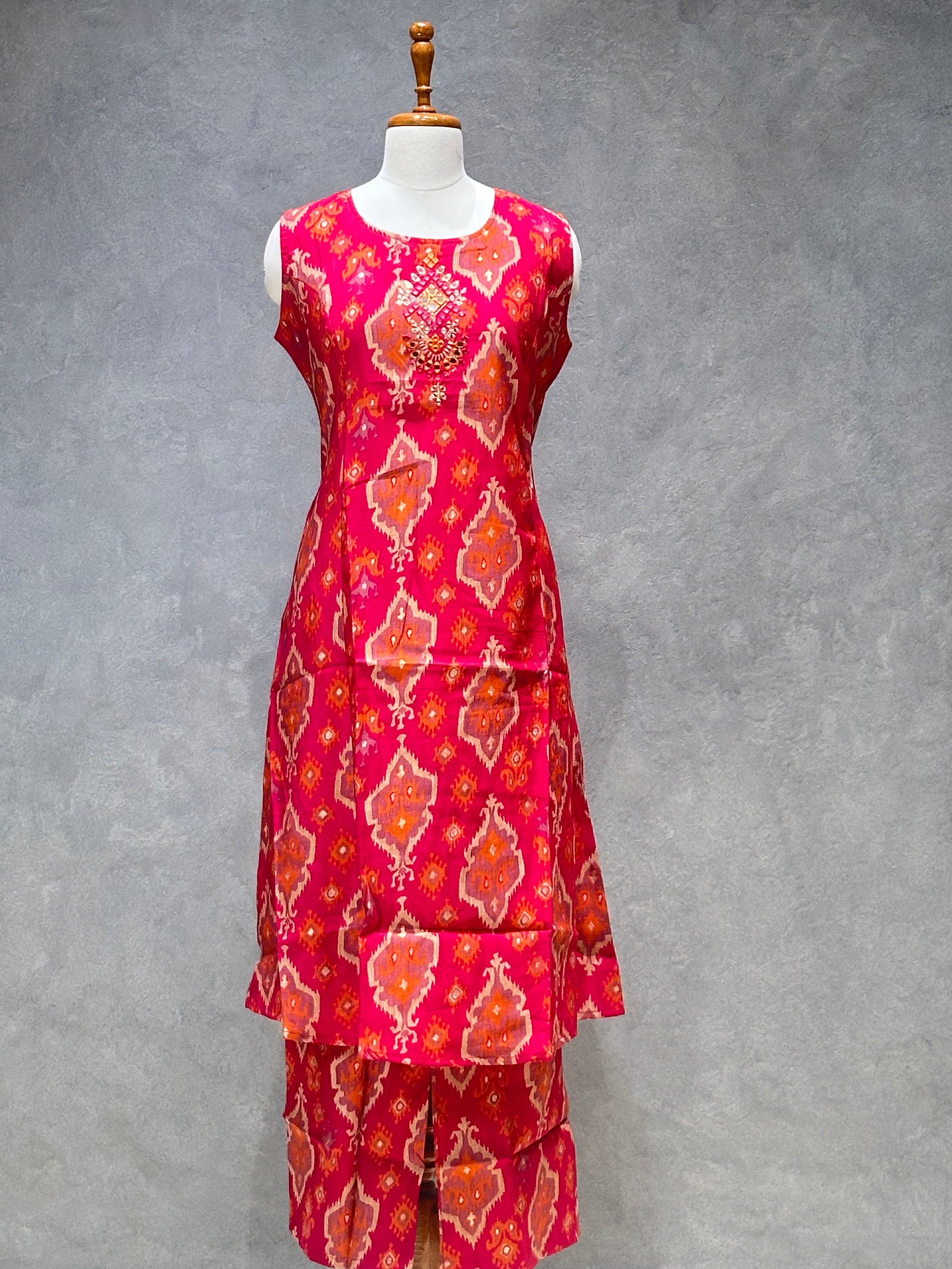 IKKAT KURTI SET - Ruby