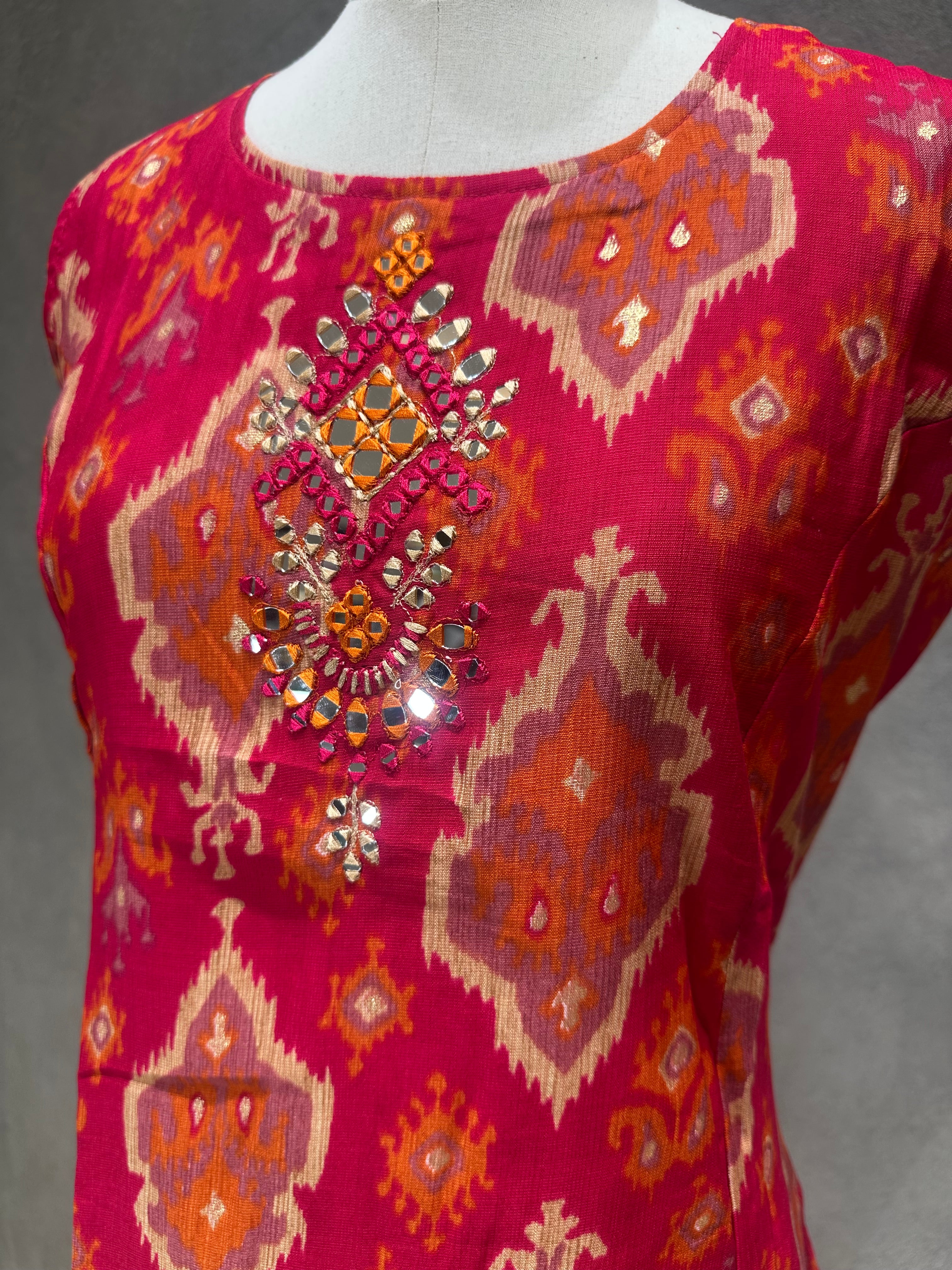 IKKAT KURTI SET - Ruby