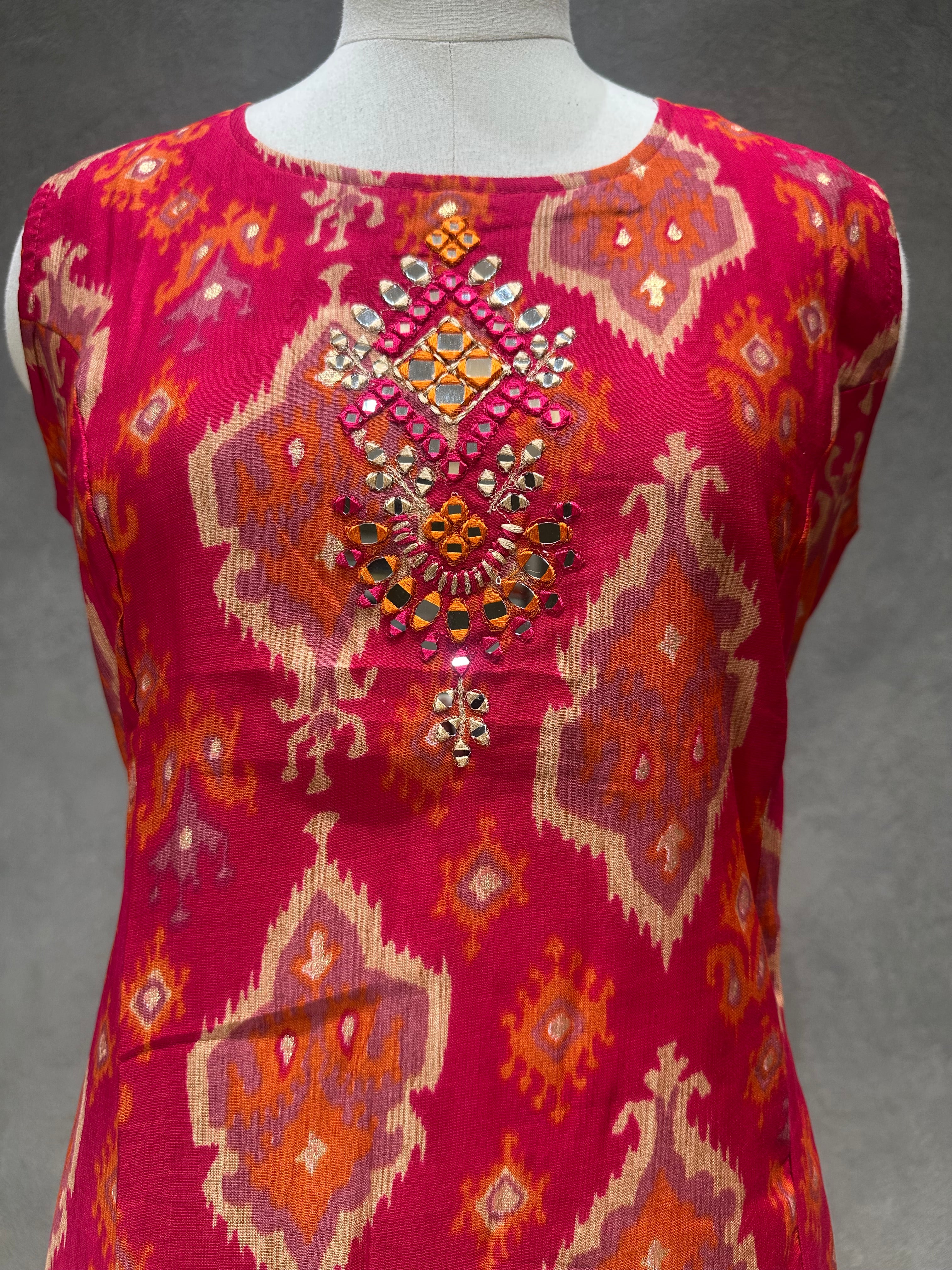 IKKAT KURTI SET - Ruby