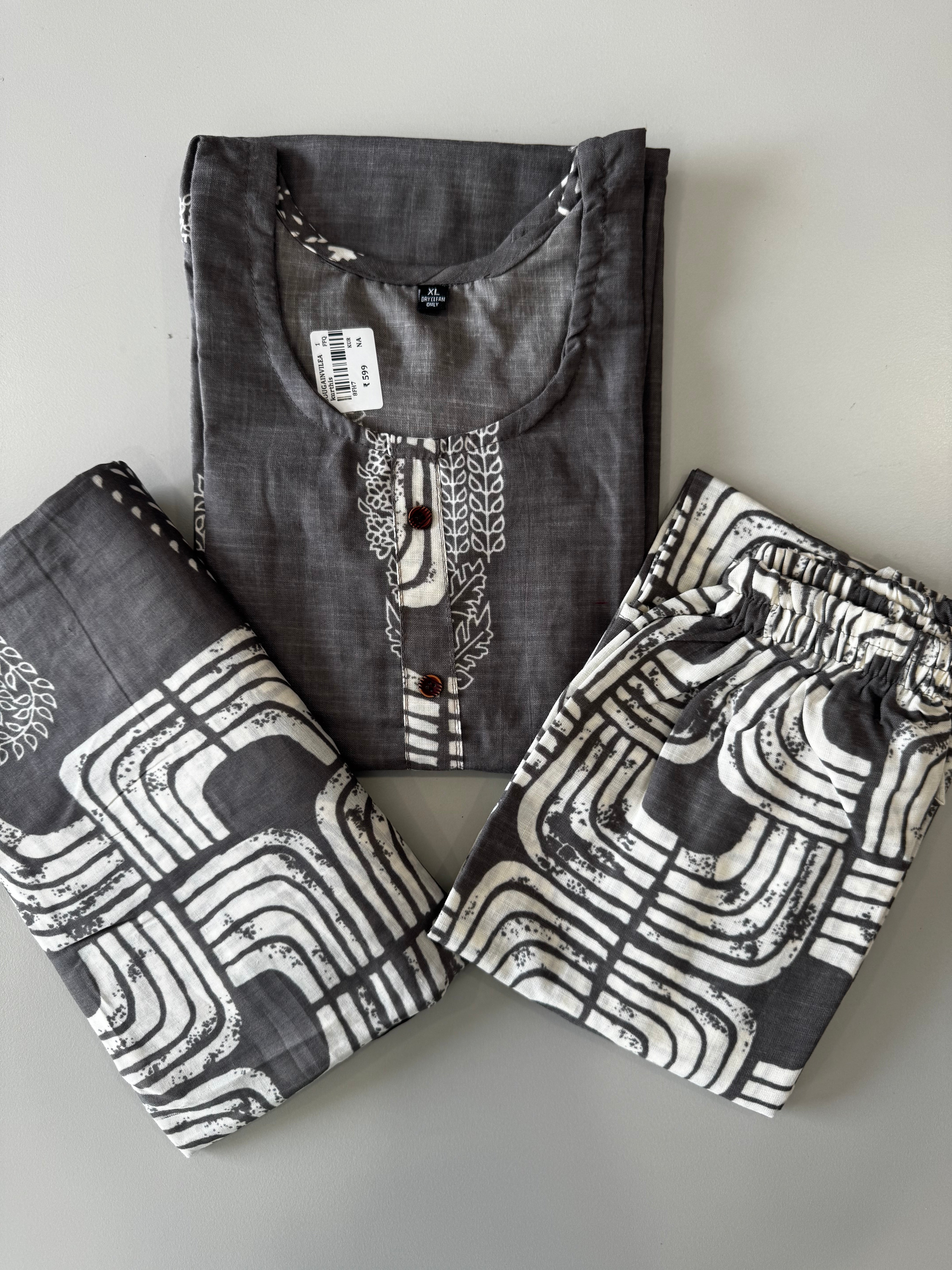 SALWAR SET - GREY COLOUR