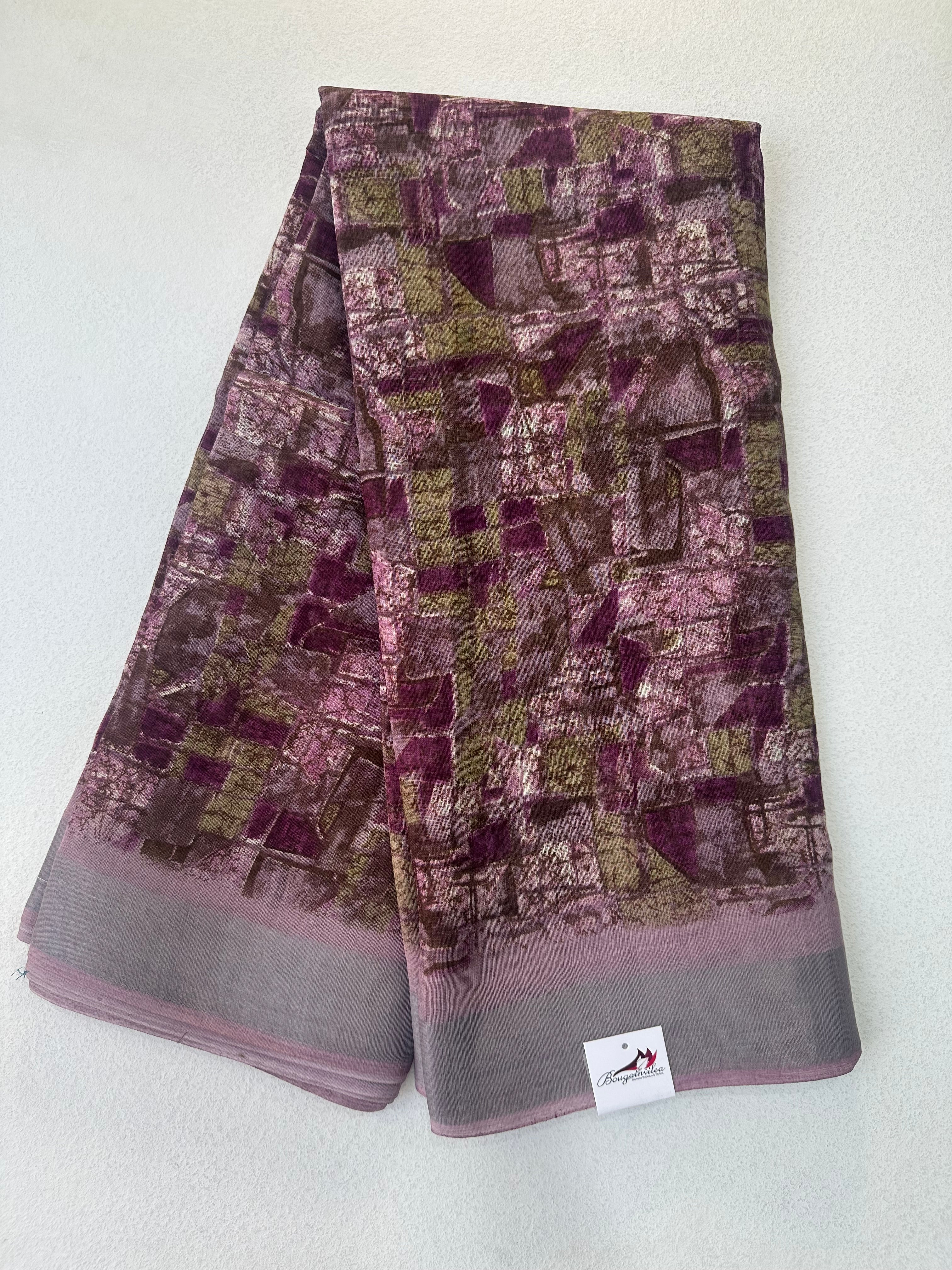 SEMI LINEN SAREE - 6209