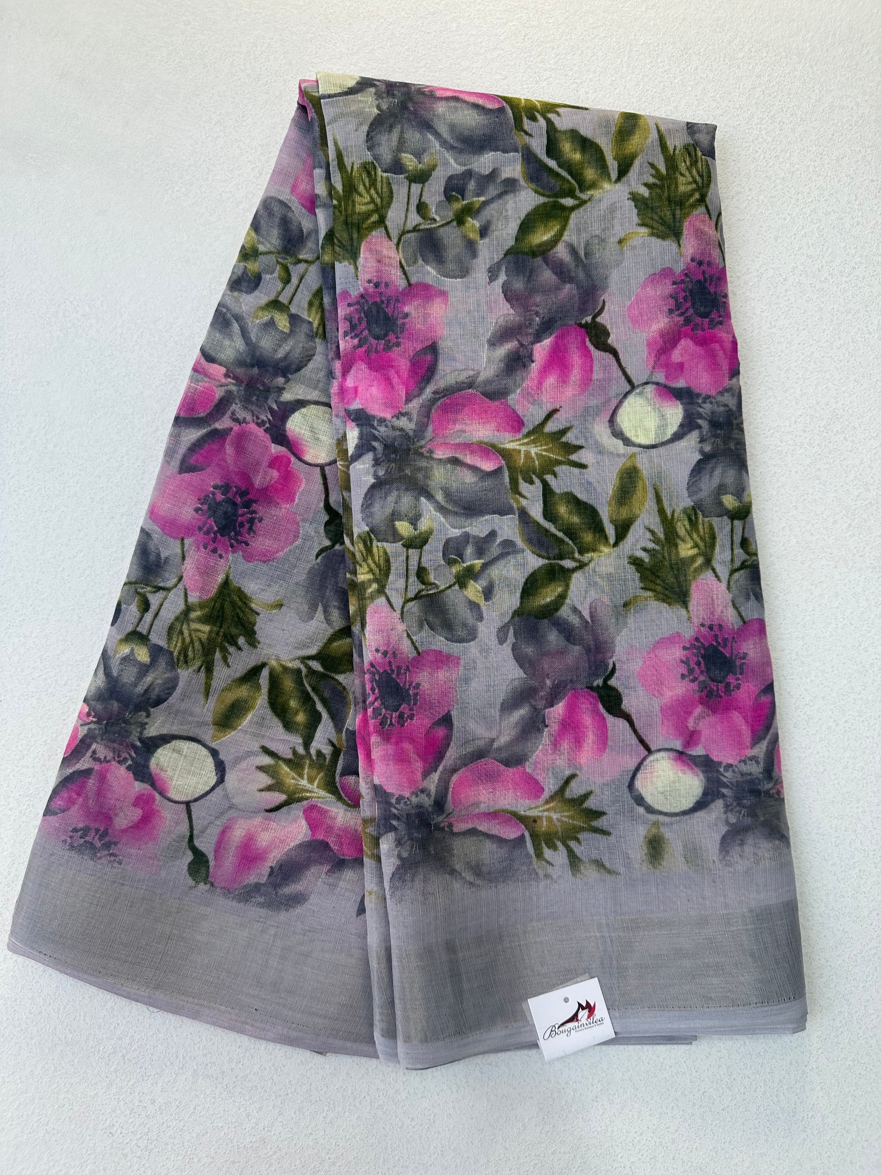 SEMI LINEN SAREE - 6227