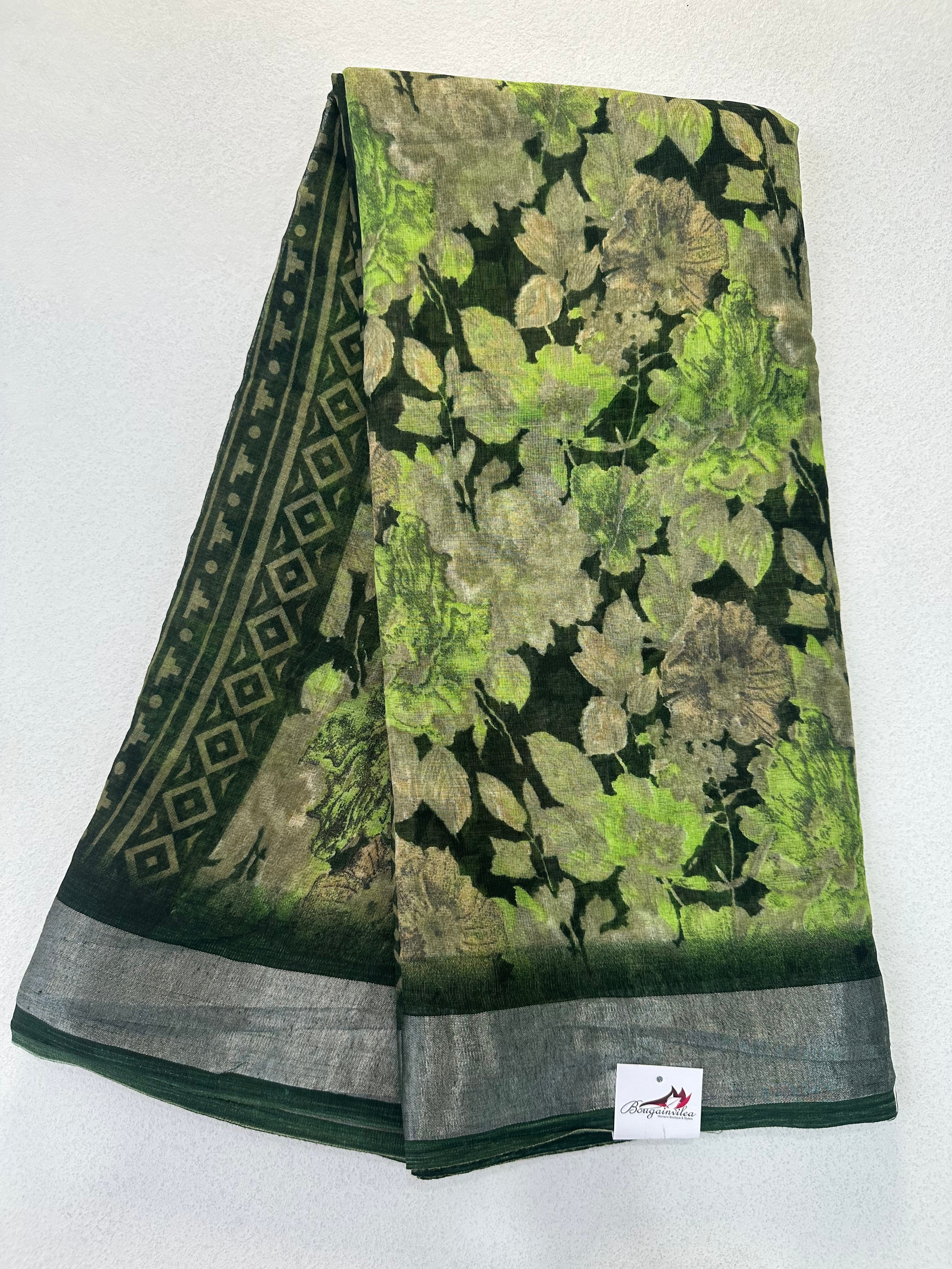 SEMI LINEN SAREE - 6202