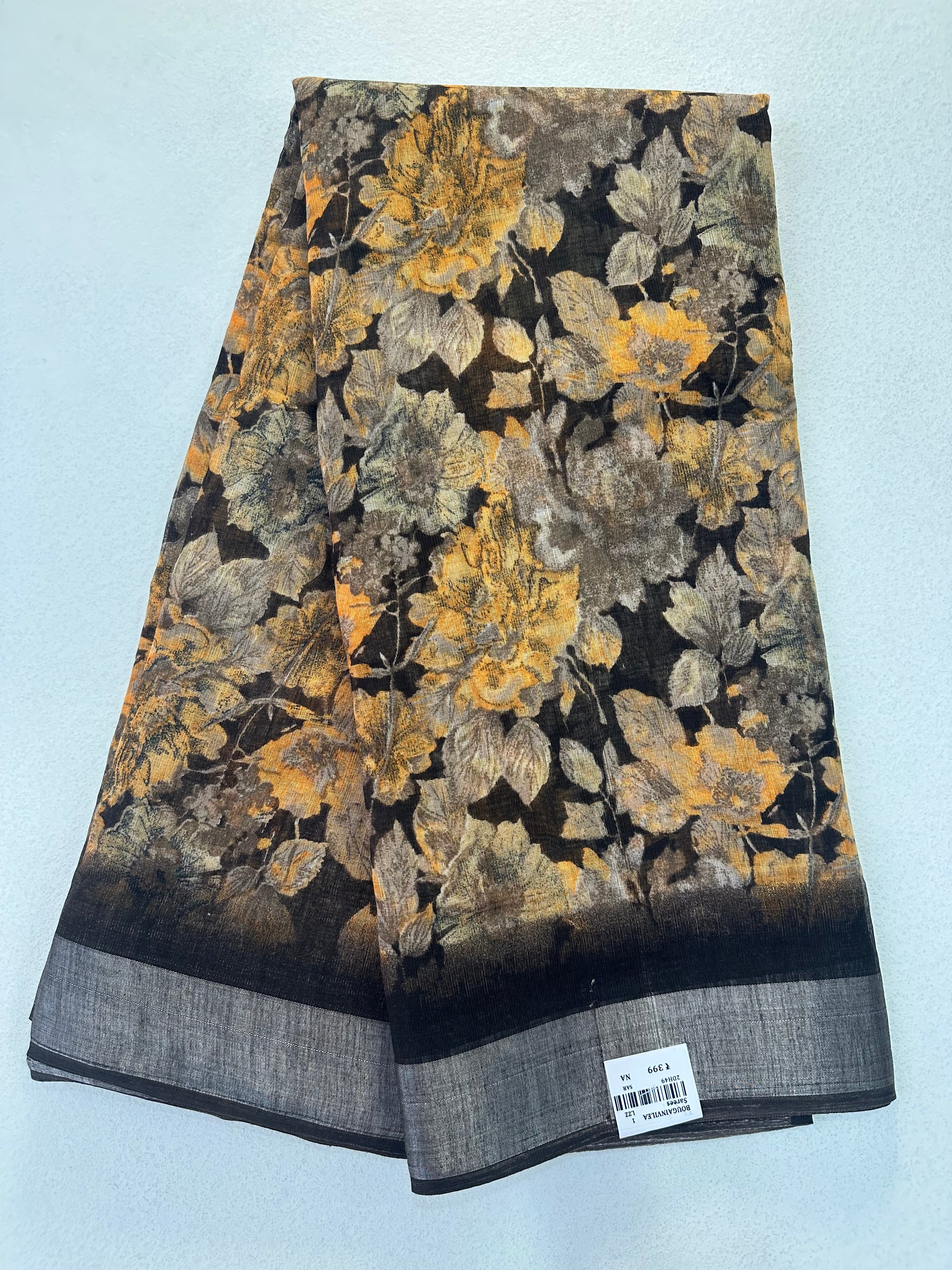 SEMI LINEN SAREE - 6202