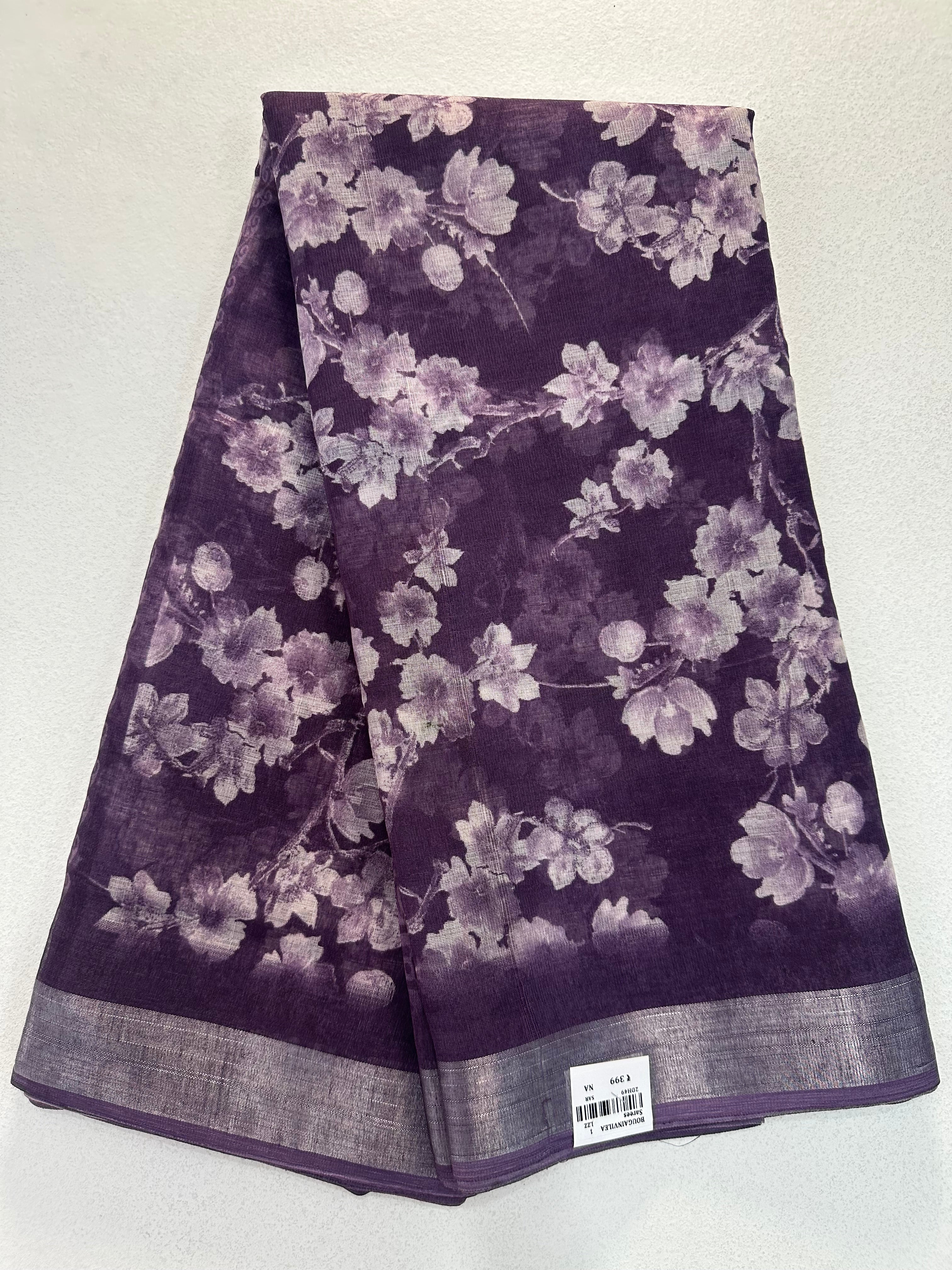 SEMI LINEN SAREE - 6203