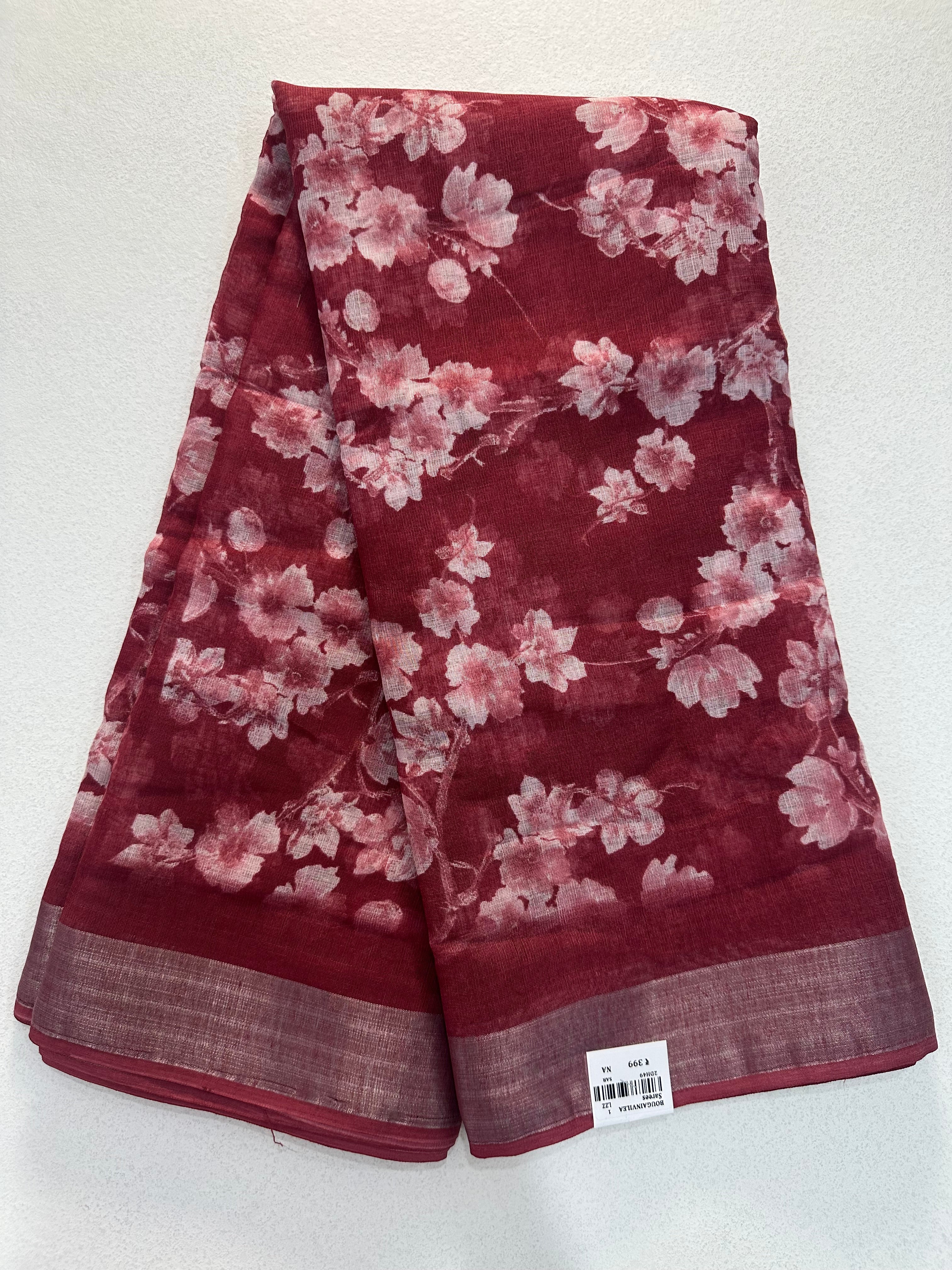 SEMI LINEN SAREE - 6203