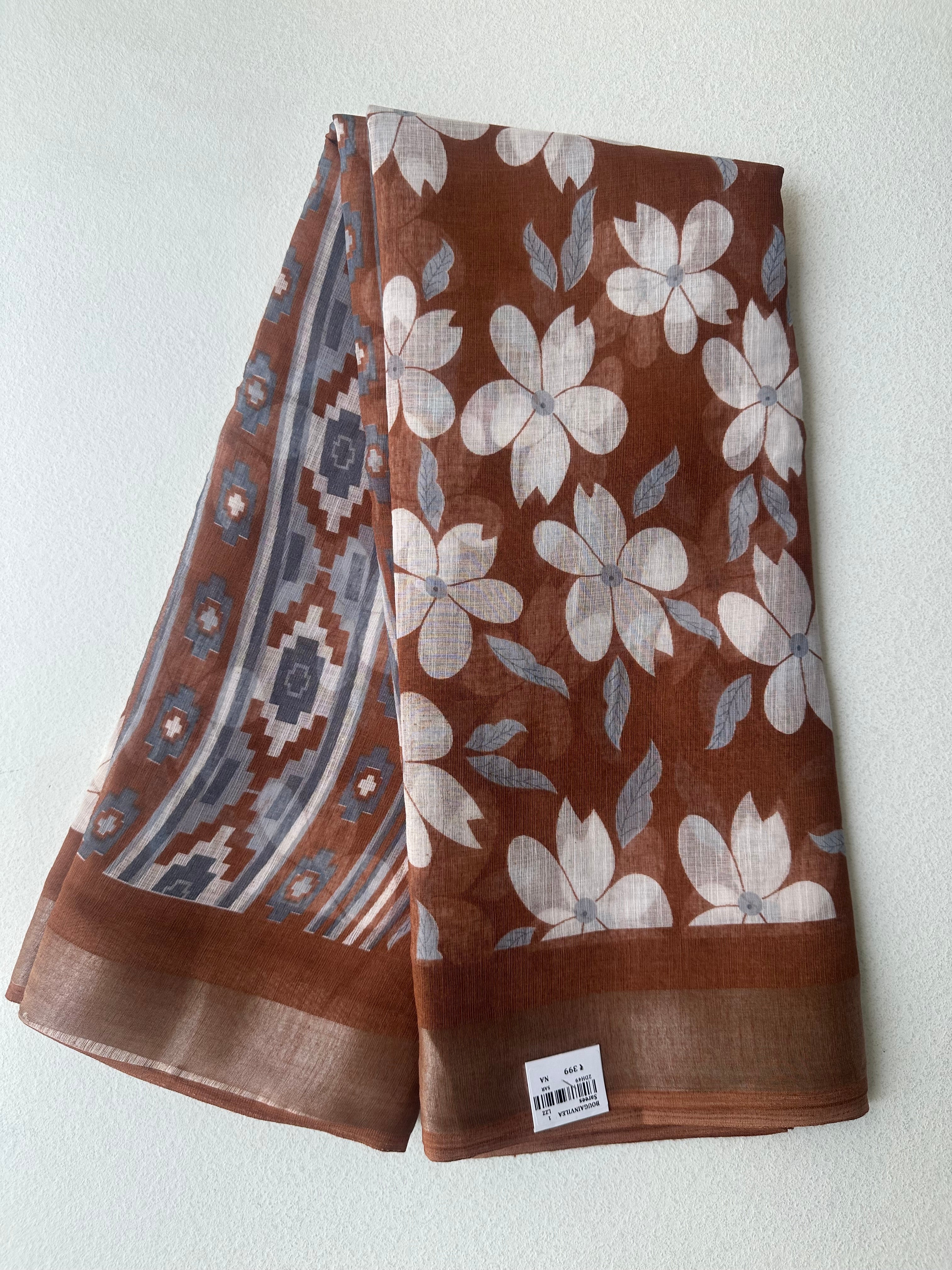 SEMI LINEN SAREE - 6223