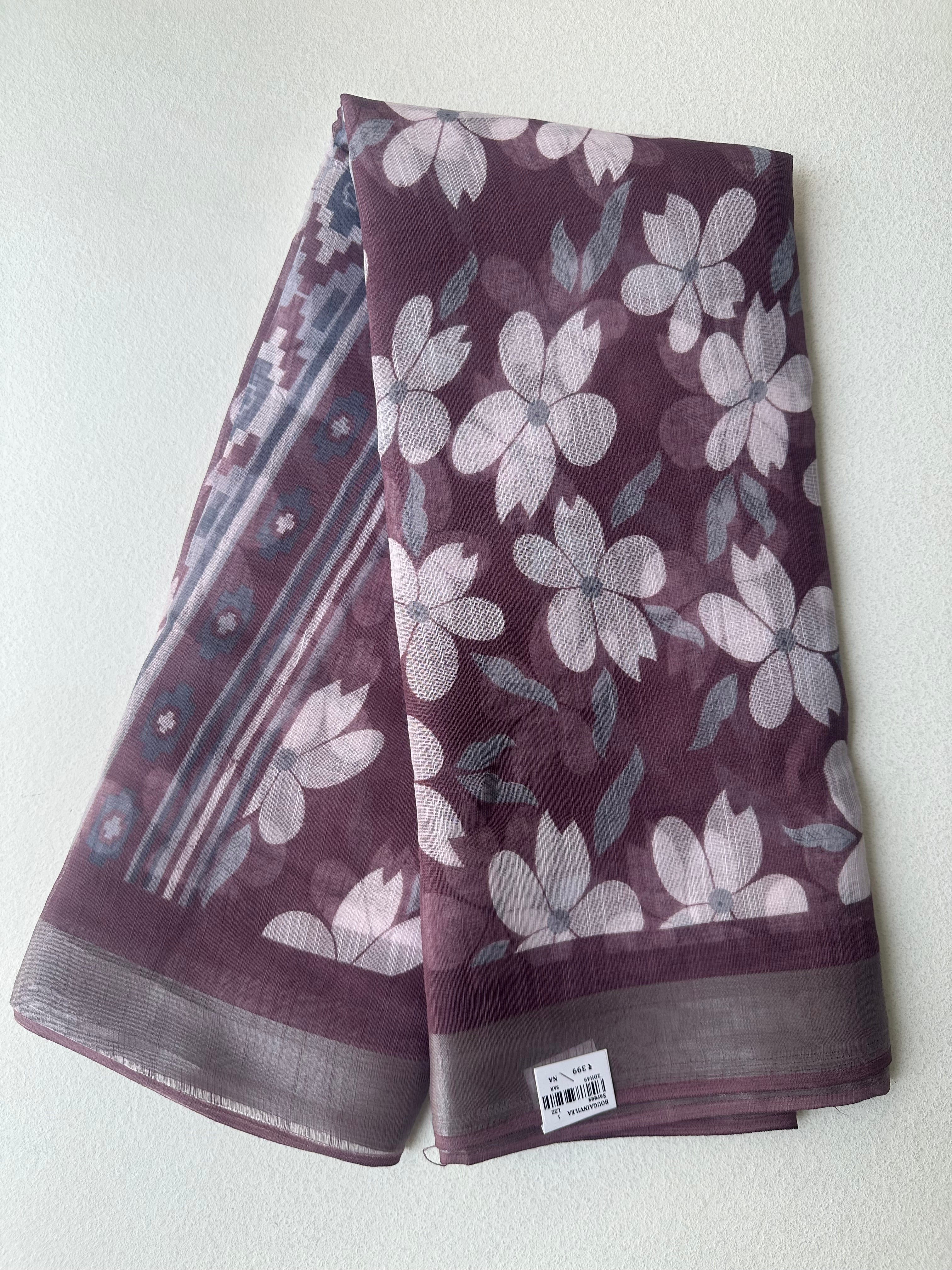 SEMI LINEN SAREE - 6223