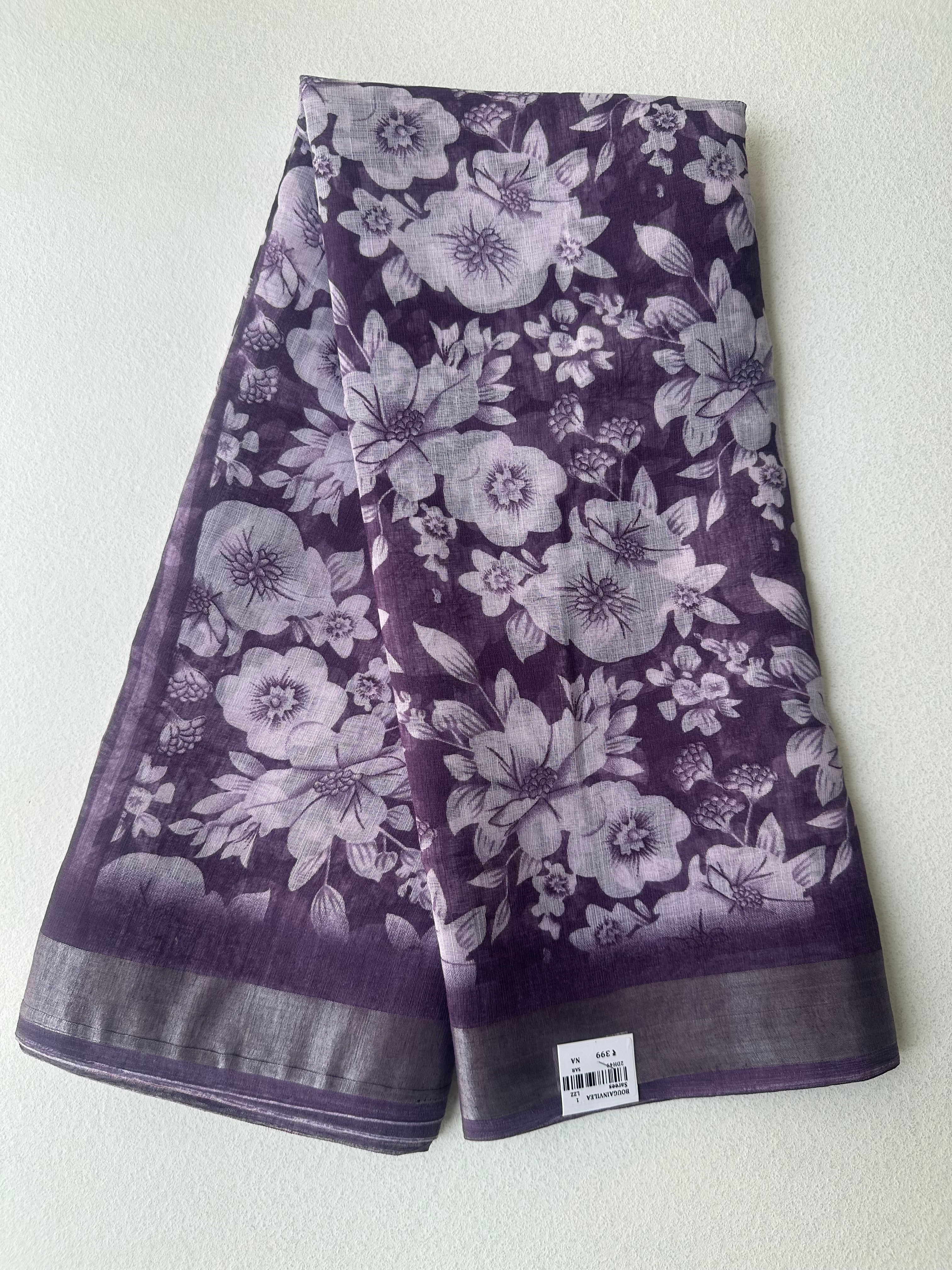 SEMI LINEN SAREE - 6193