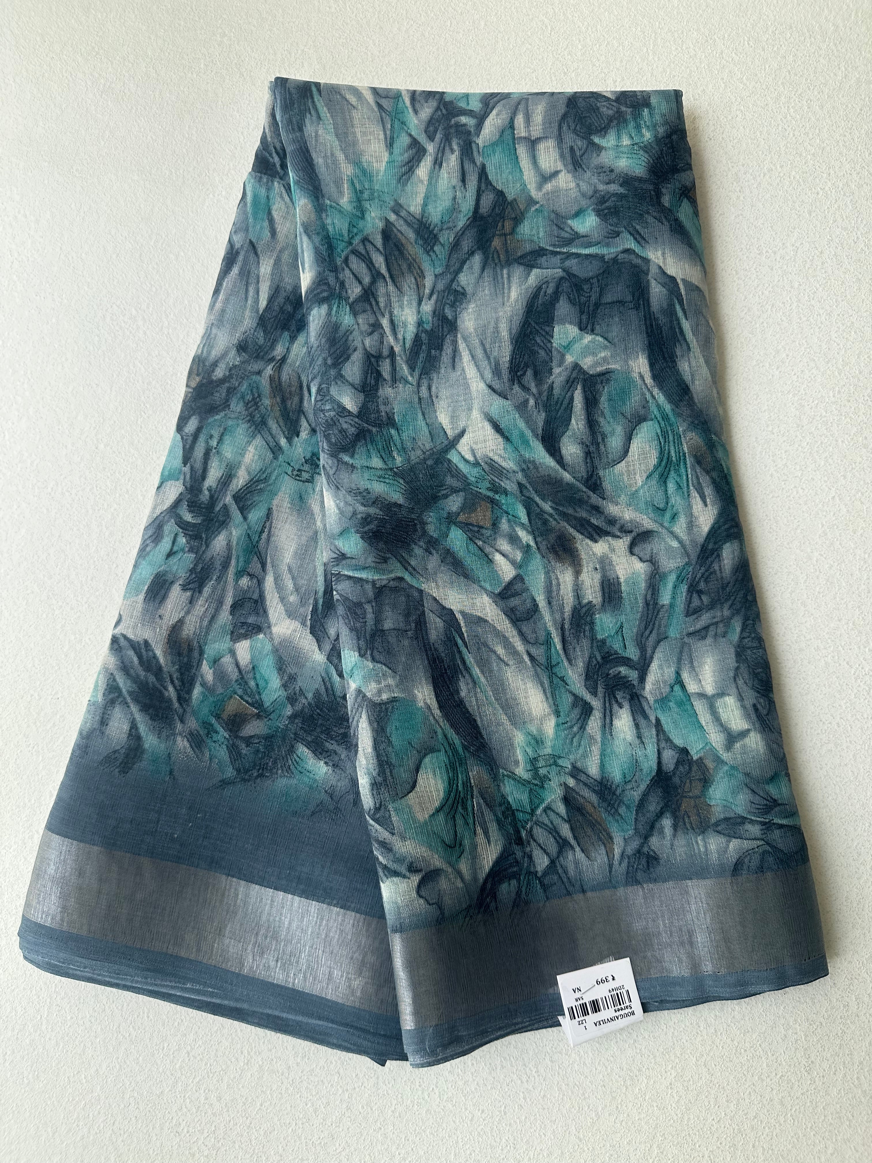 SEMI LINEN SAREE - 6206