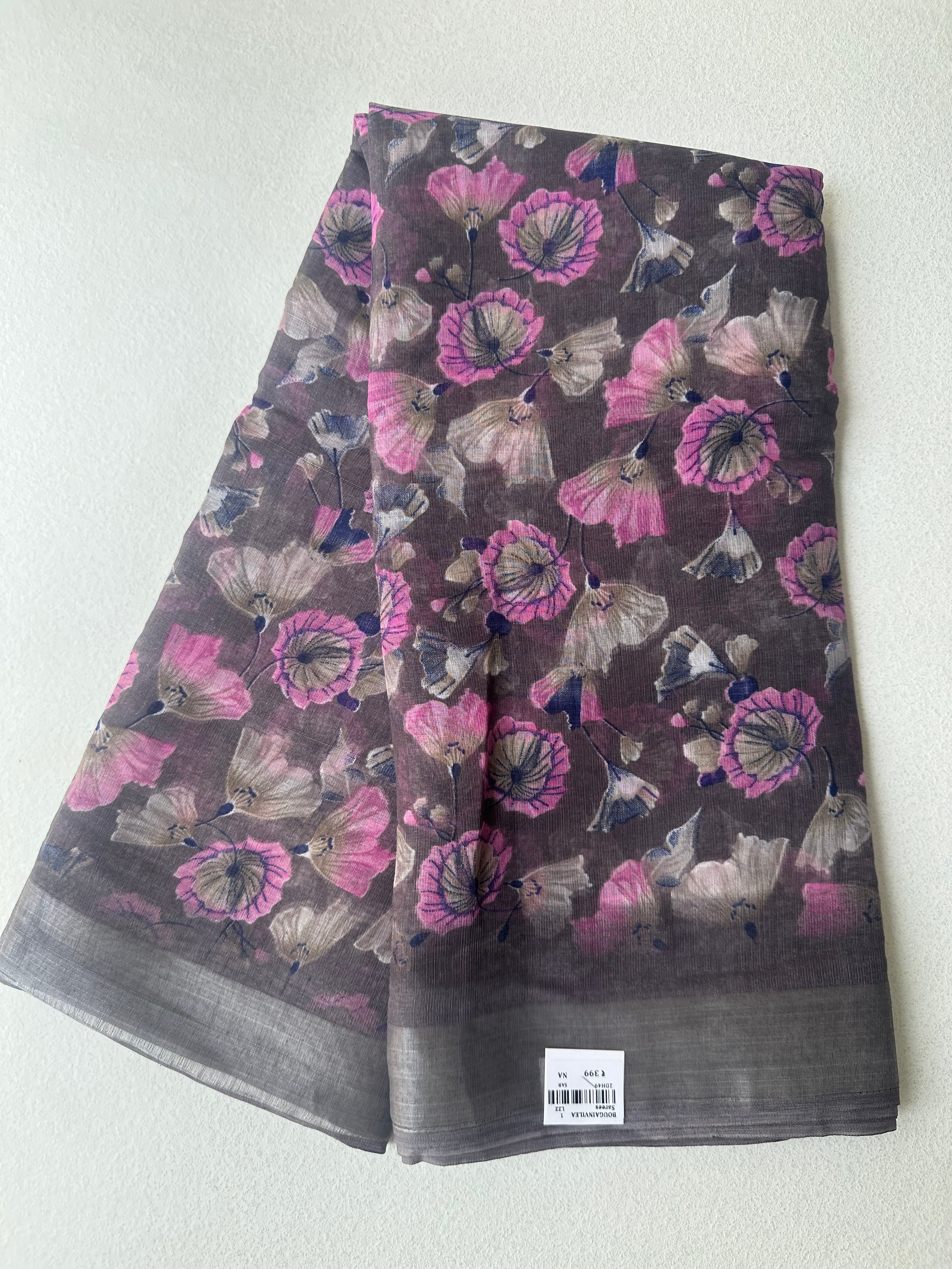 SEMI LINEN SAREE - 6226