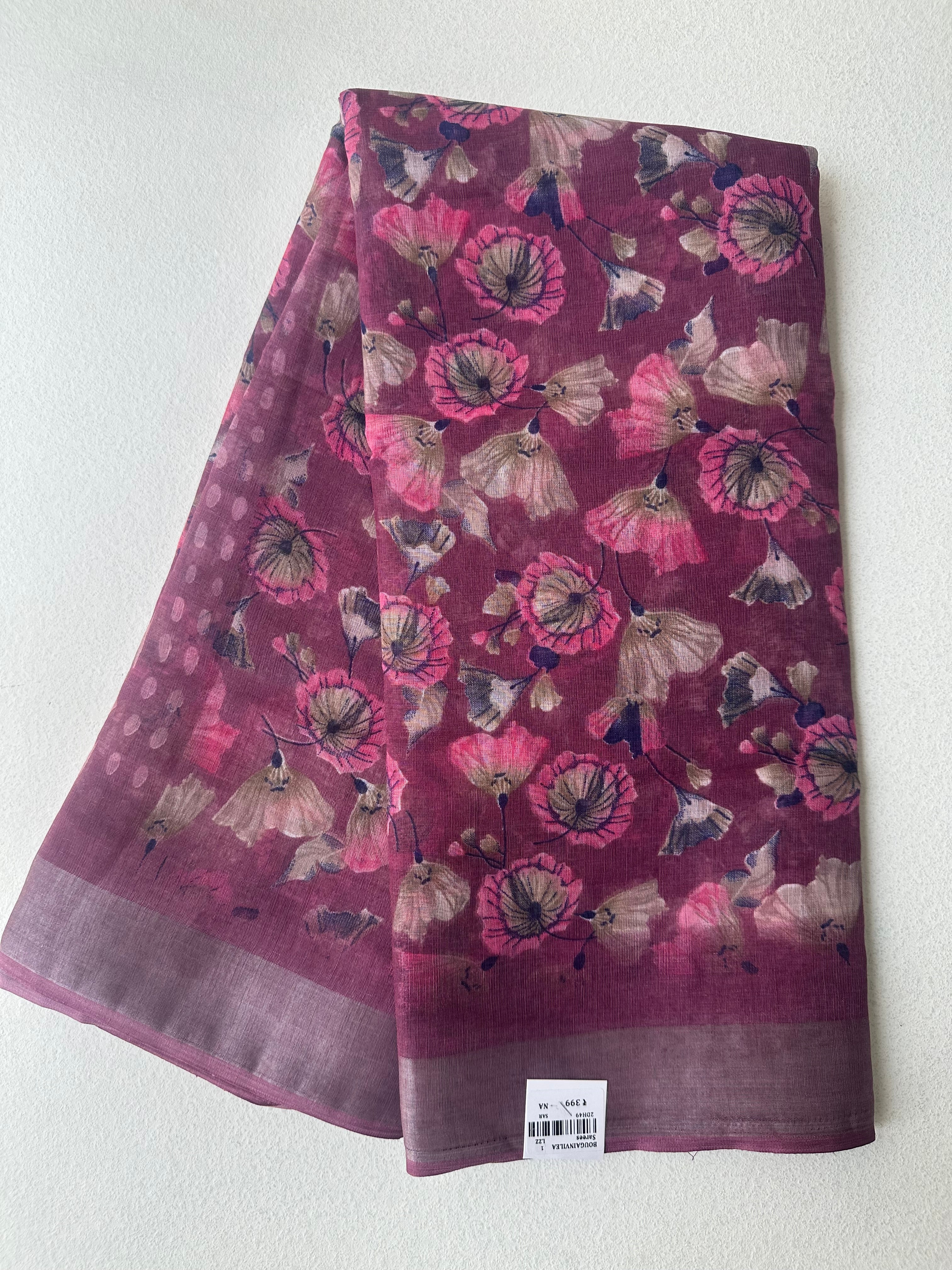 SEMI LINEN SAREE - 6226