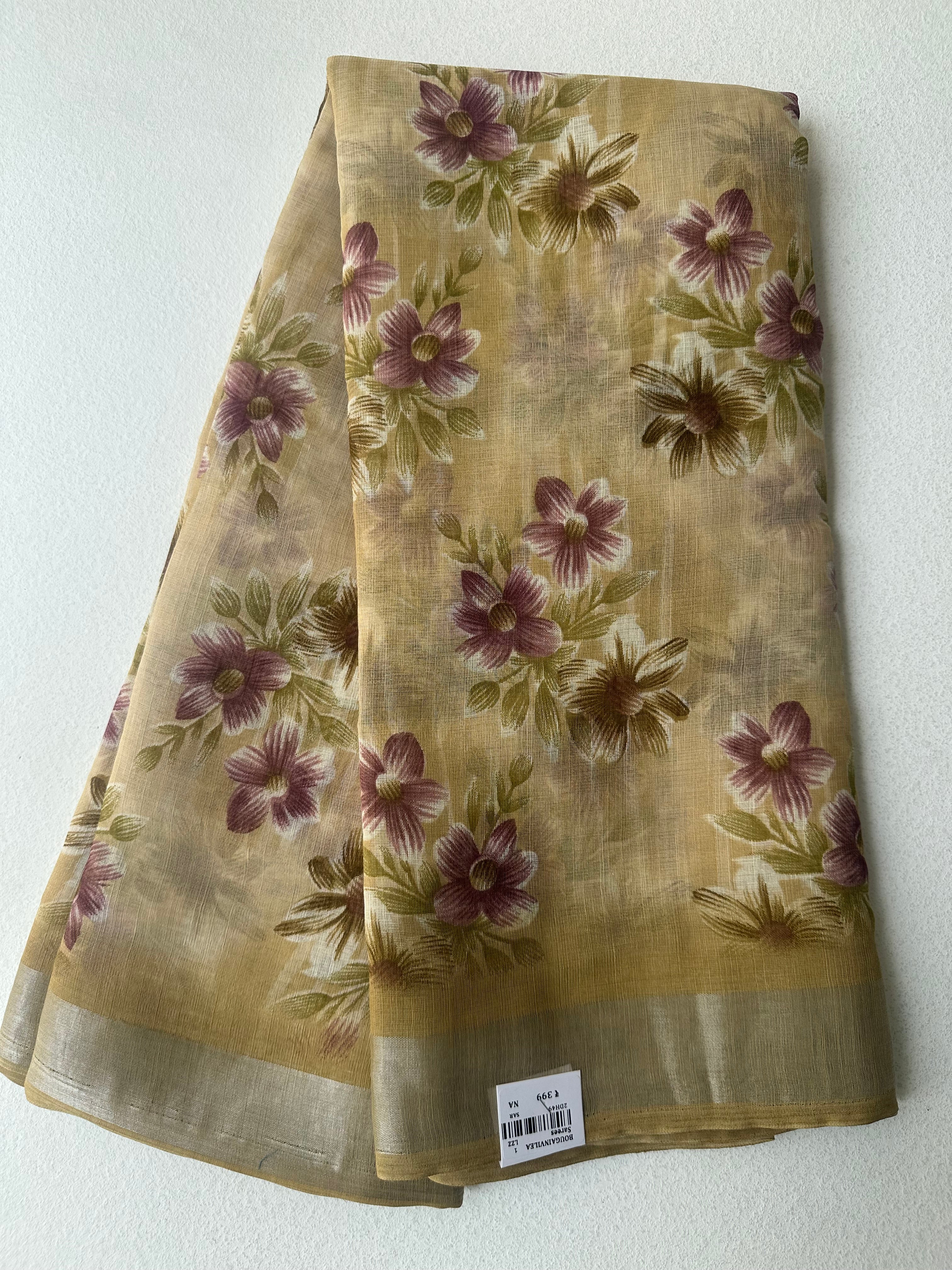 SEMI LINEN SAREE - 6208