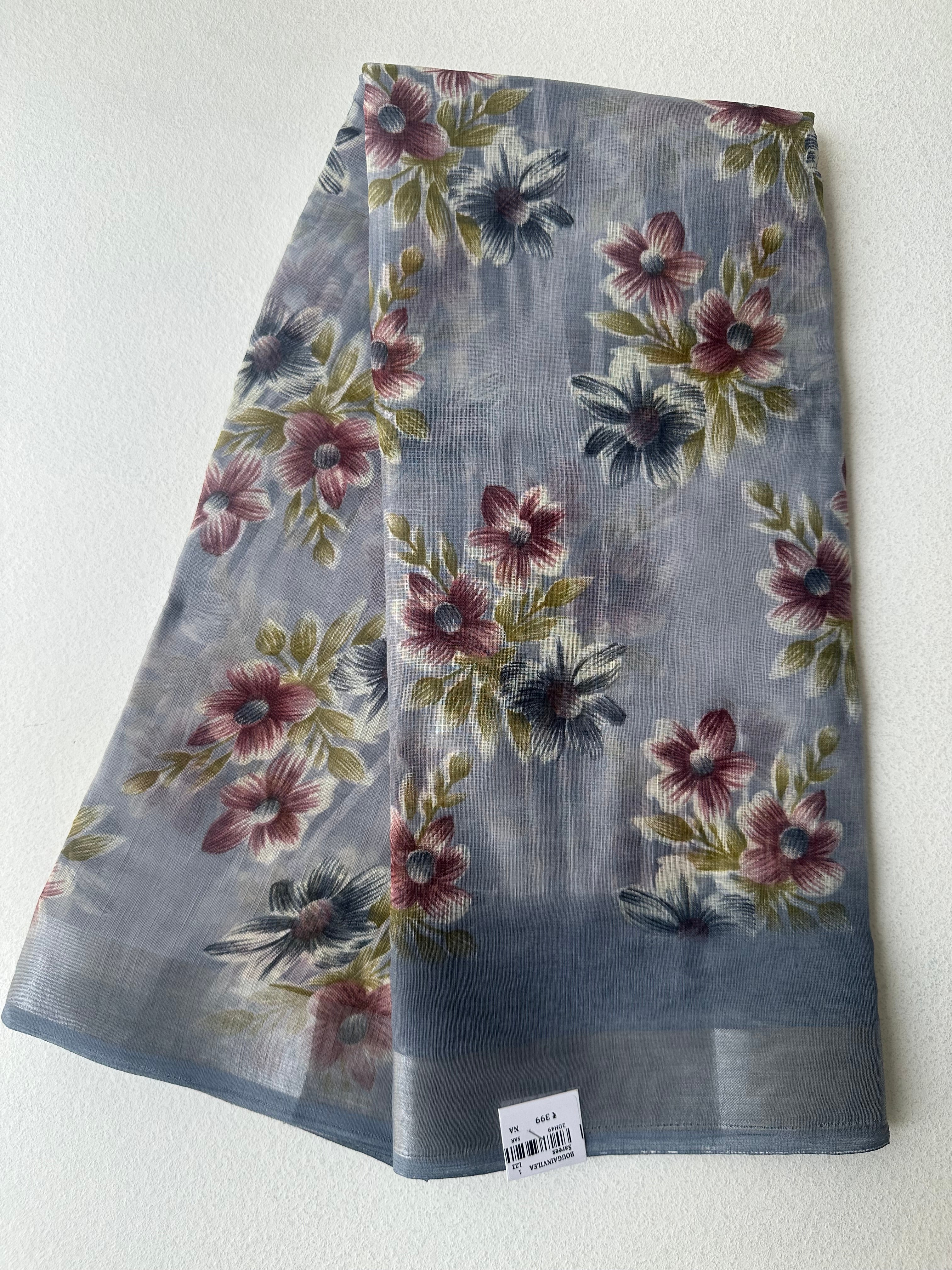 SEMI LINEN SAREE - 6208