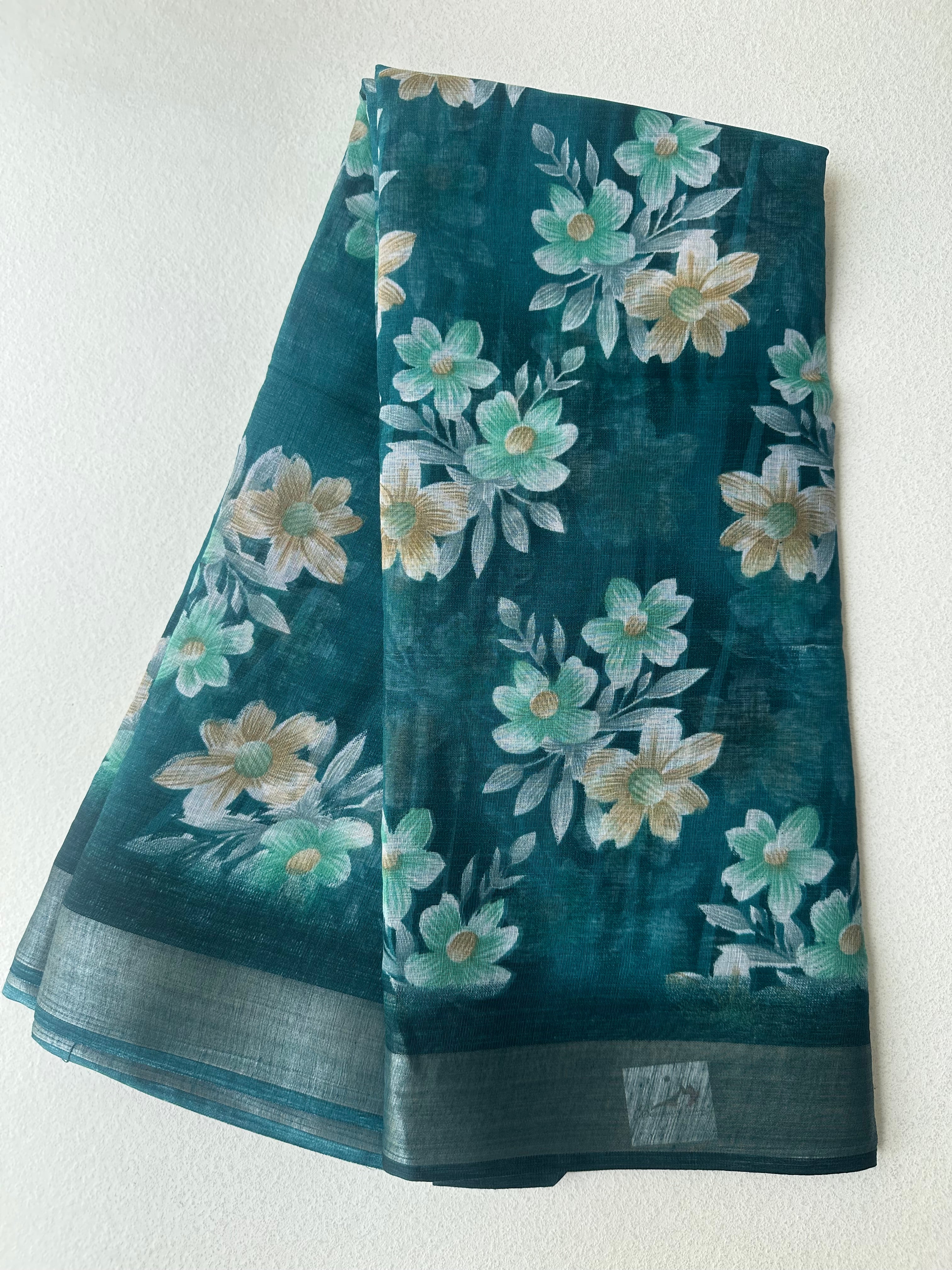 SEMI LINEN SAREE - 6222