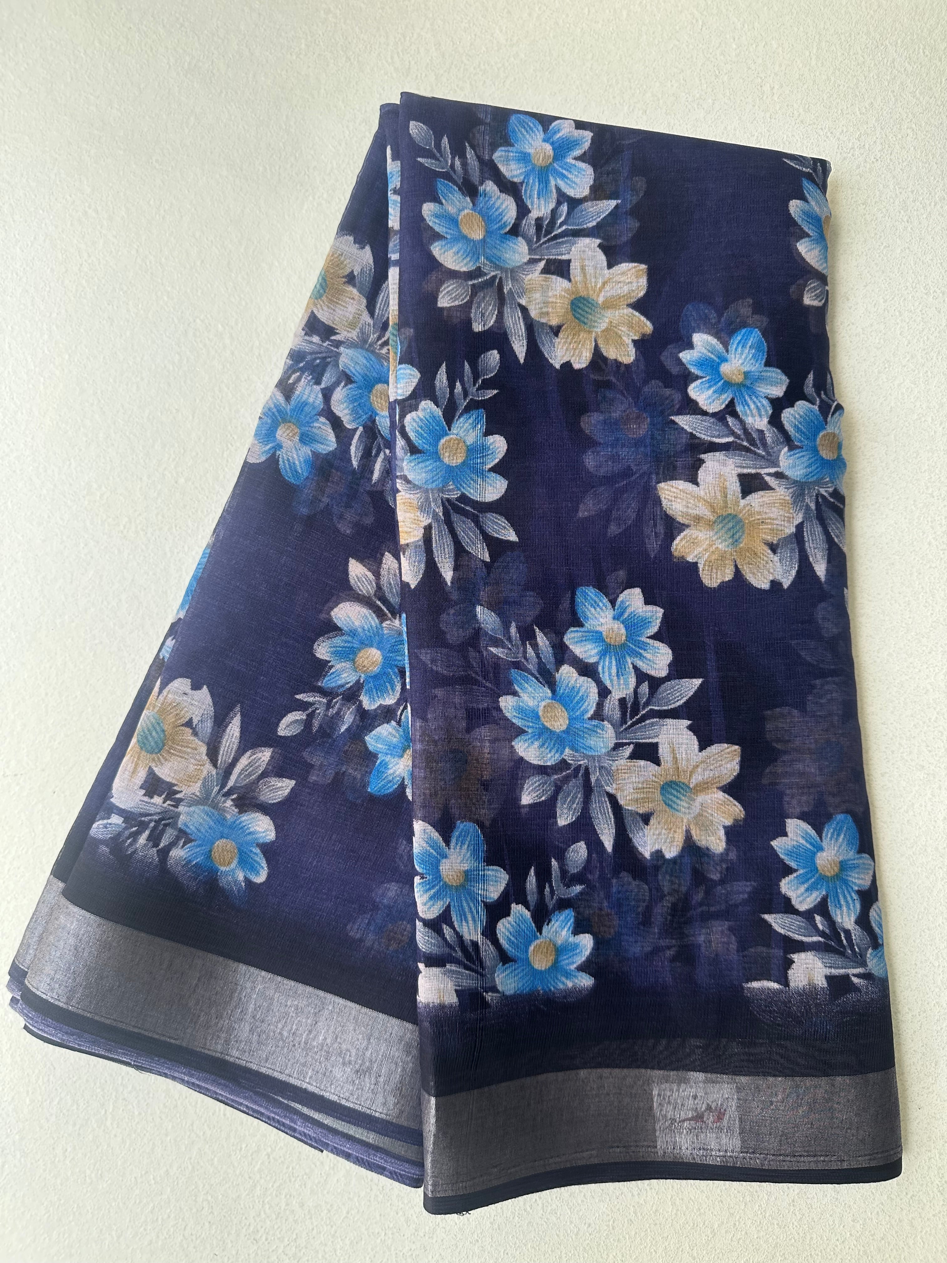 SEMI LINEN SAREE - 6222