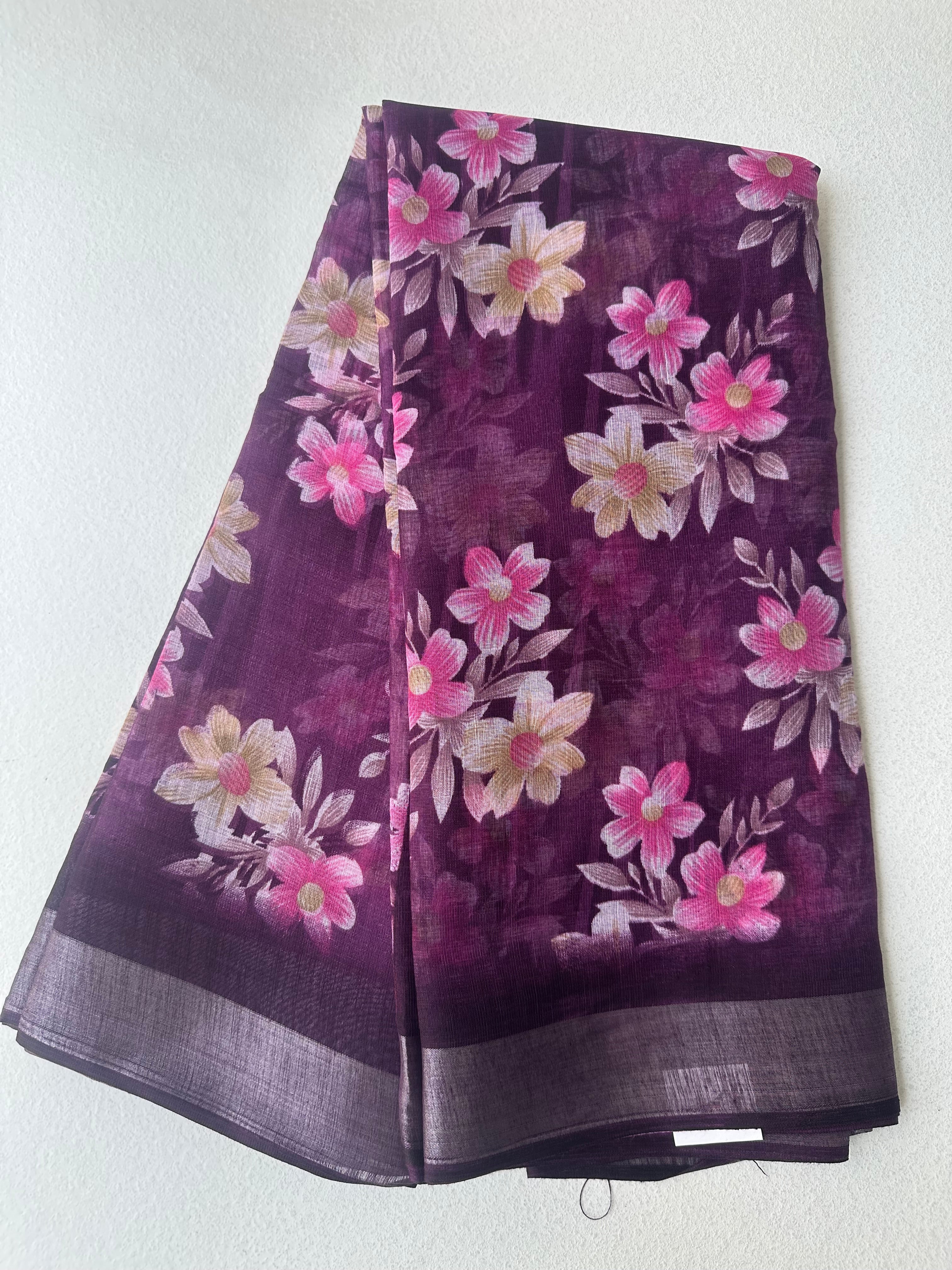 SEMI LINEN SAREE - 6222