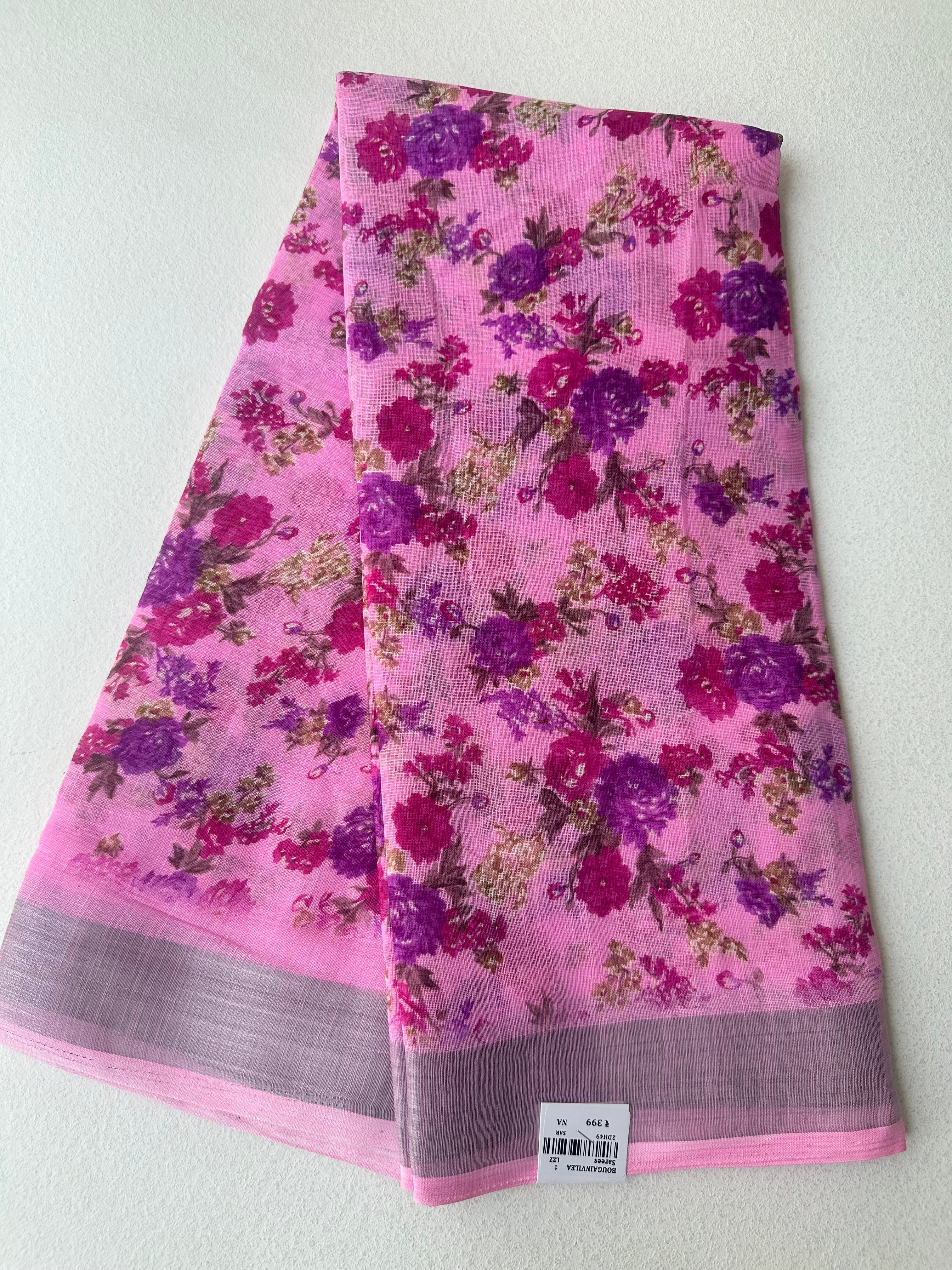 SEMI LINEN SAREE - 6052
