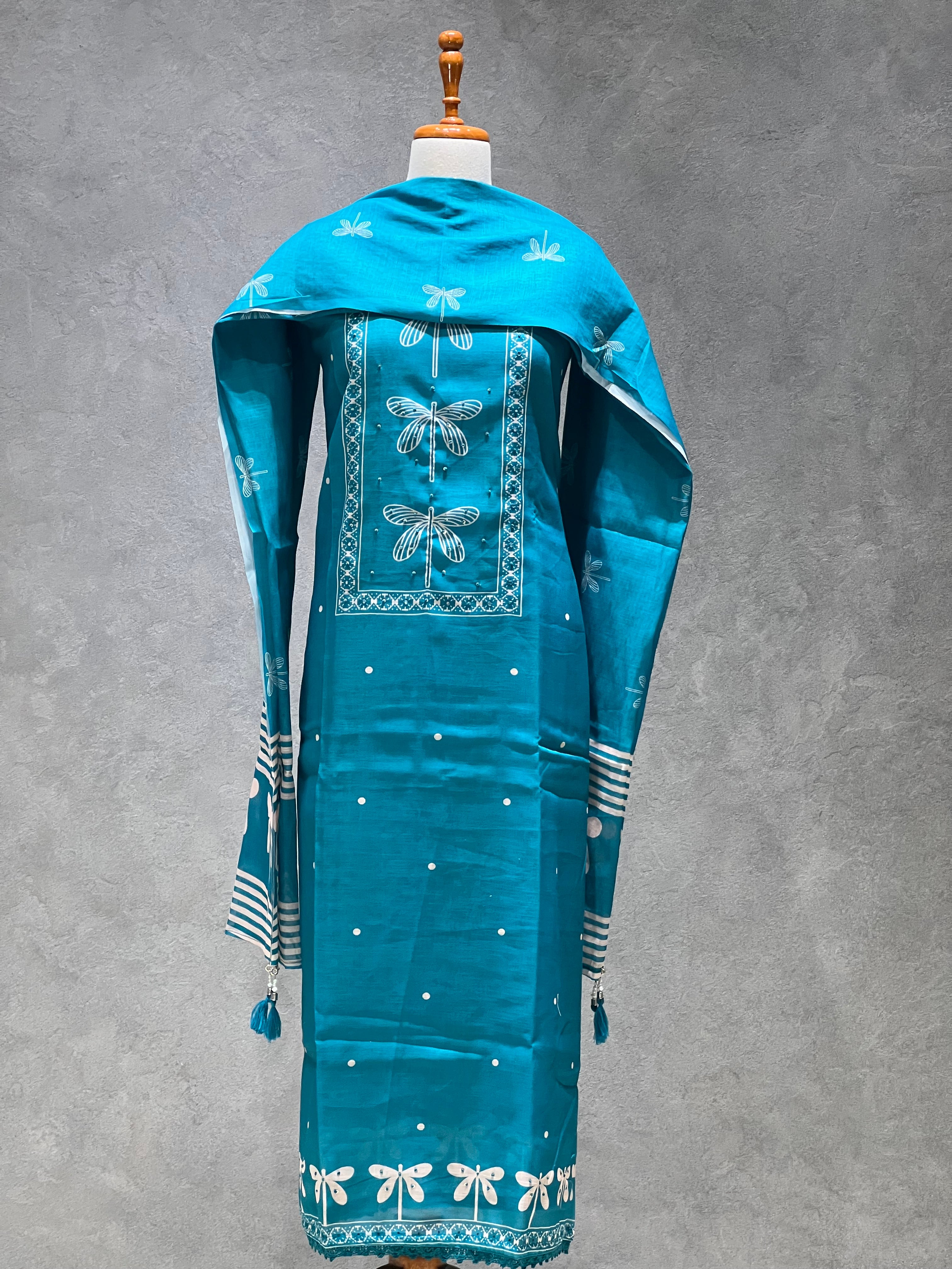 JAMDANI SOFT COTTON UNSTITCHED SUITS - 1.0