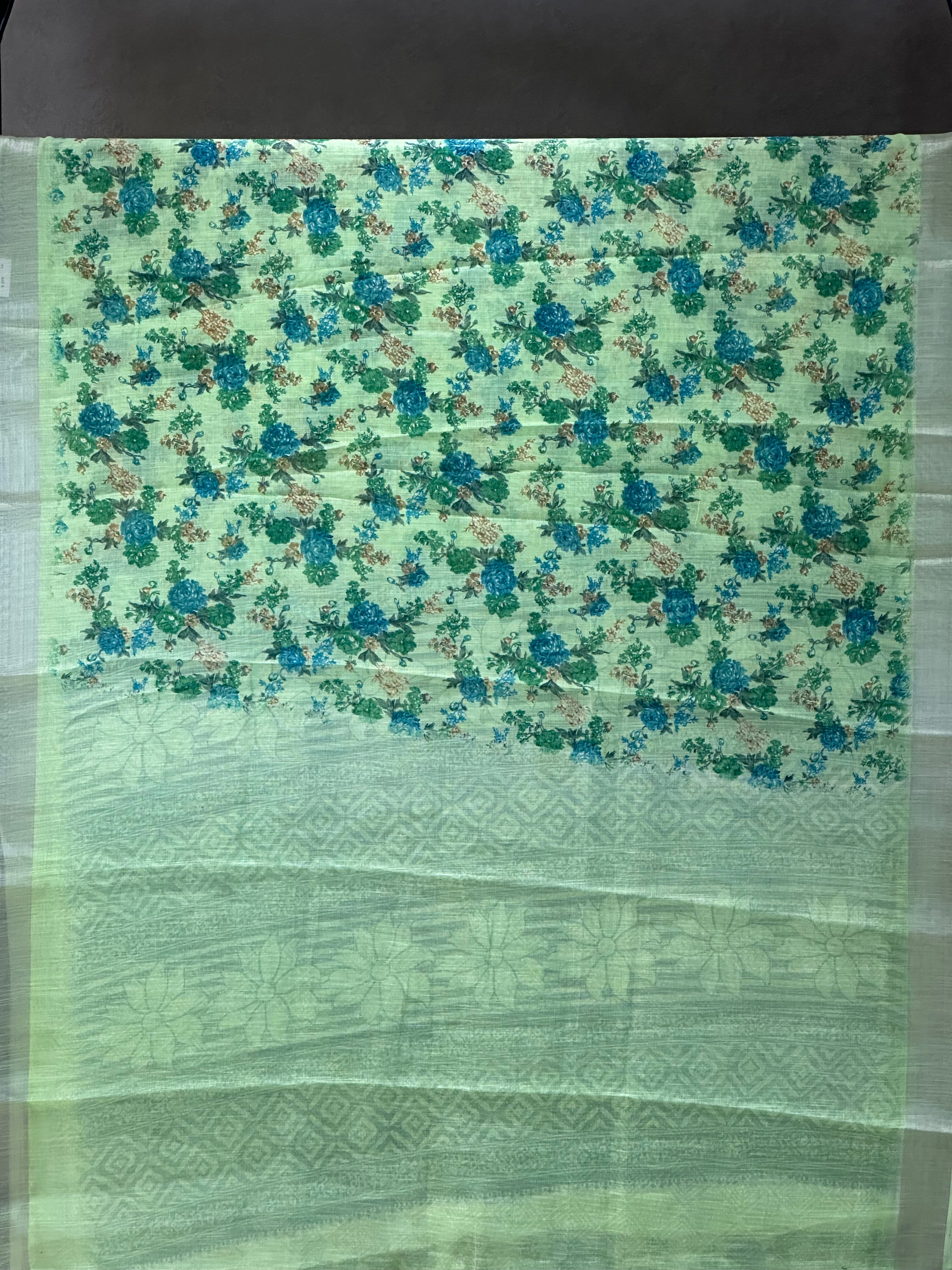 SEMI LINEN SAREE - 6052