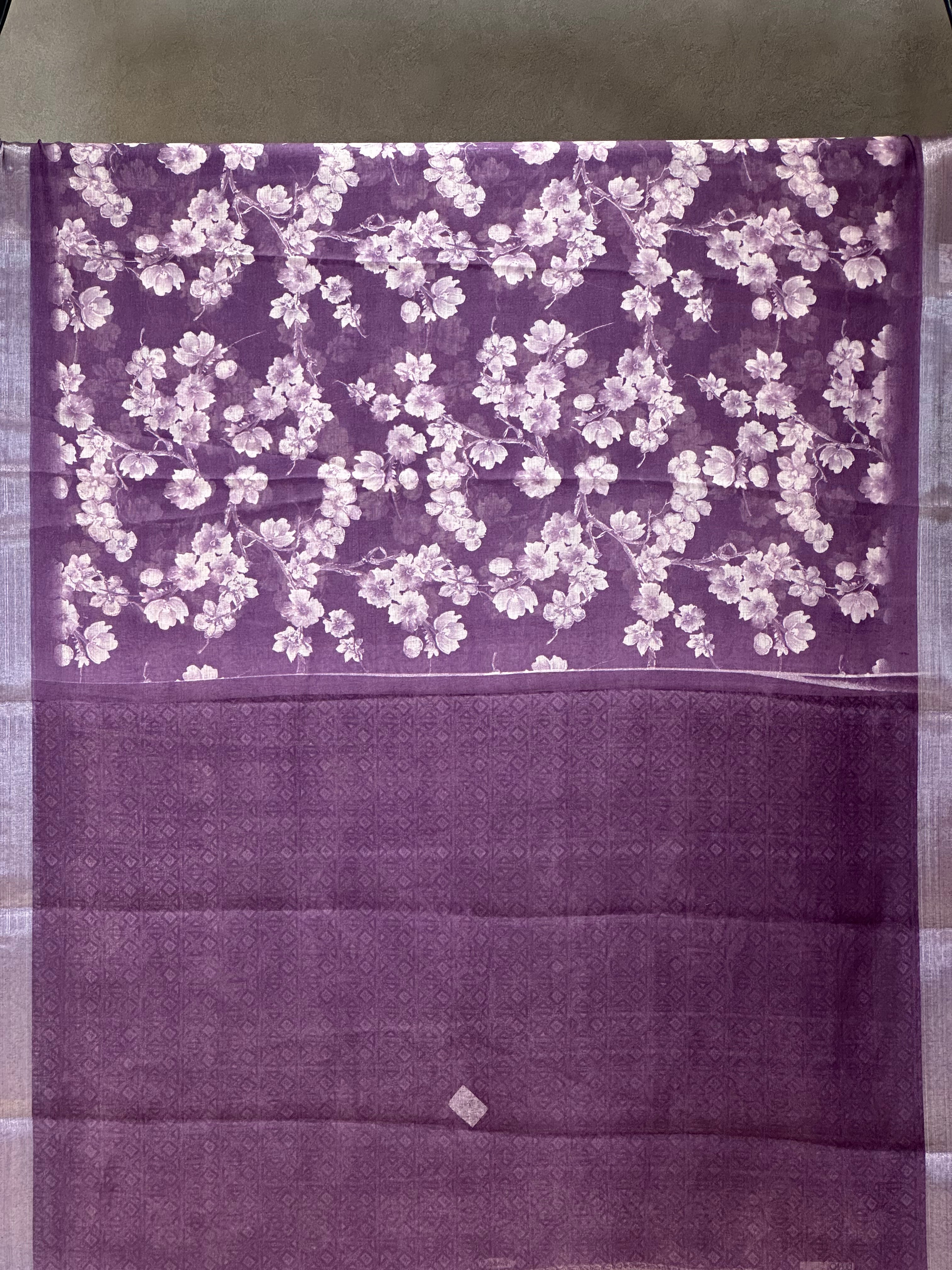 SEMI LINEN SAREE - 6203
