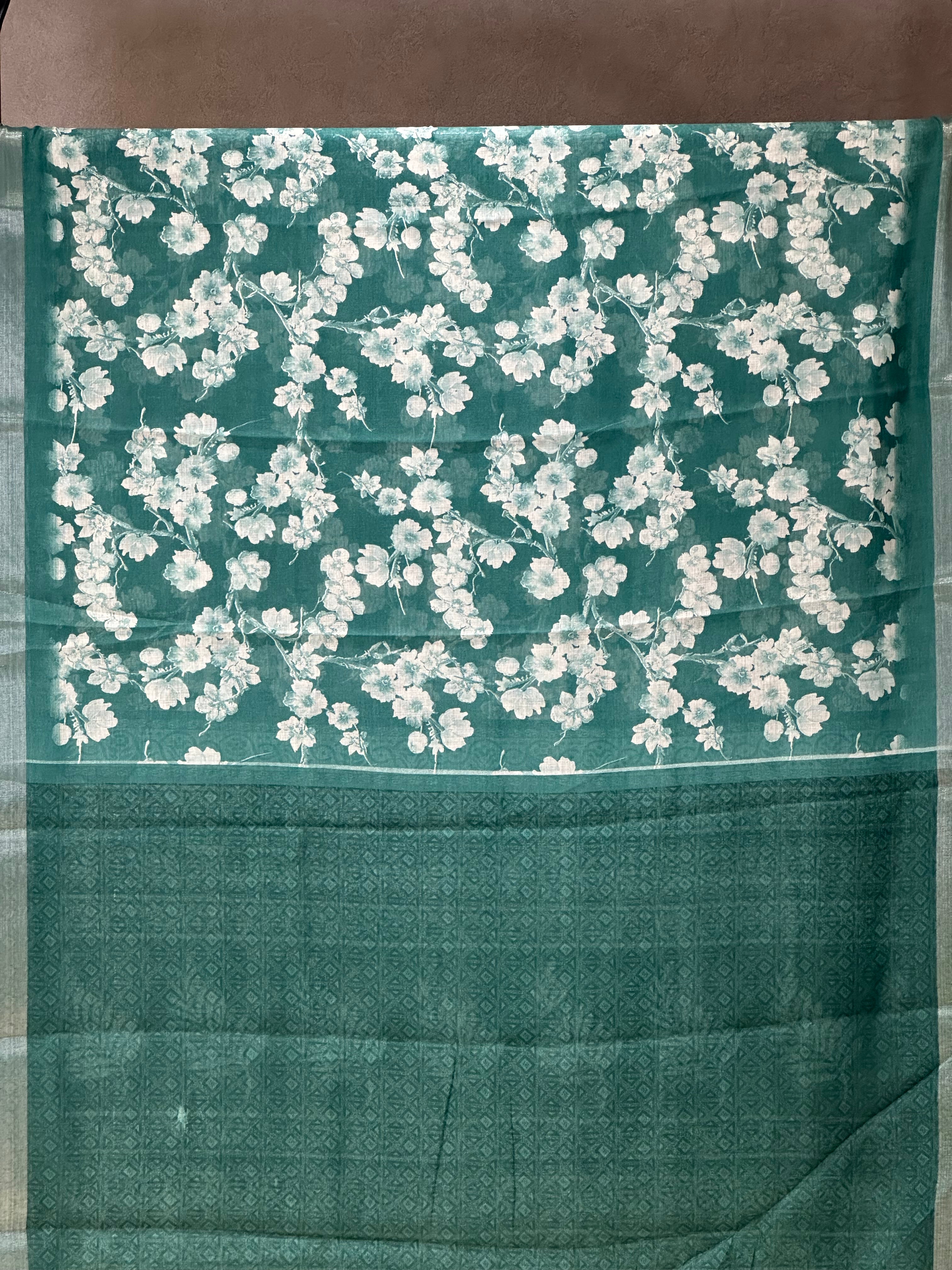 SEMI LINEN SAREE - 6203