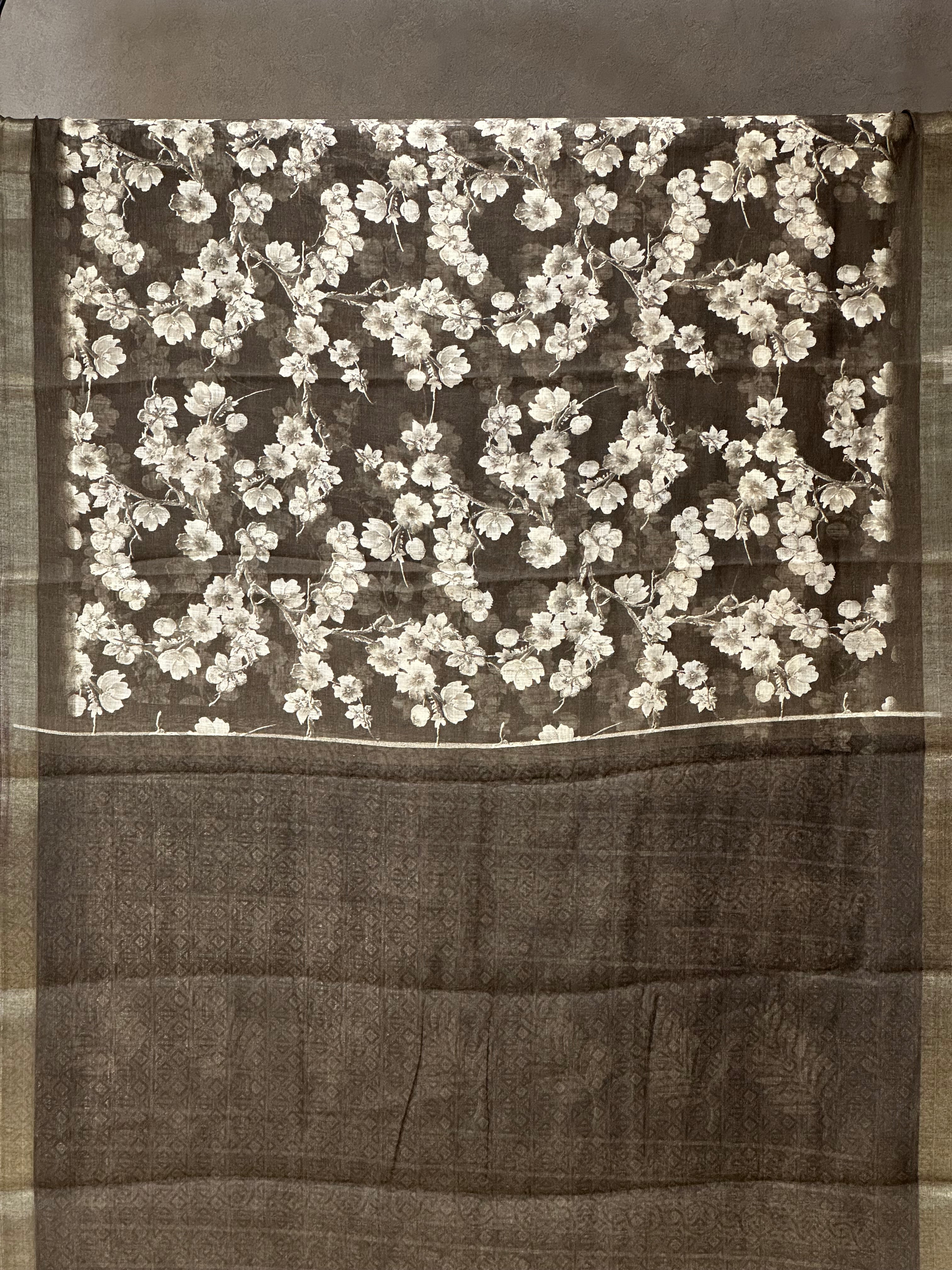 SEMI LINEN SAREE - 6203