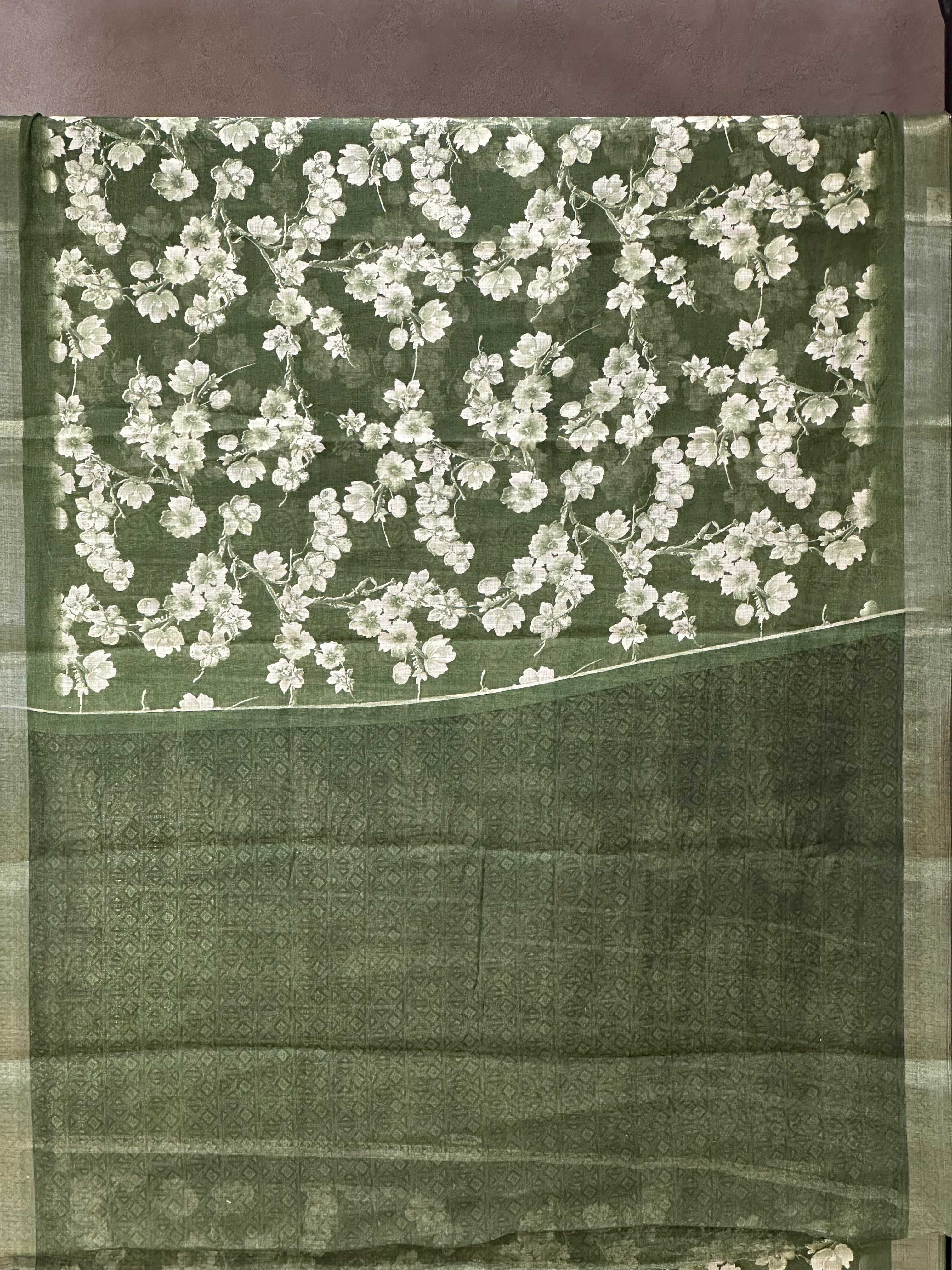 SEMI LINEN SAREE - 6203