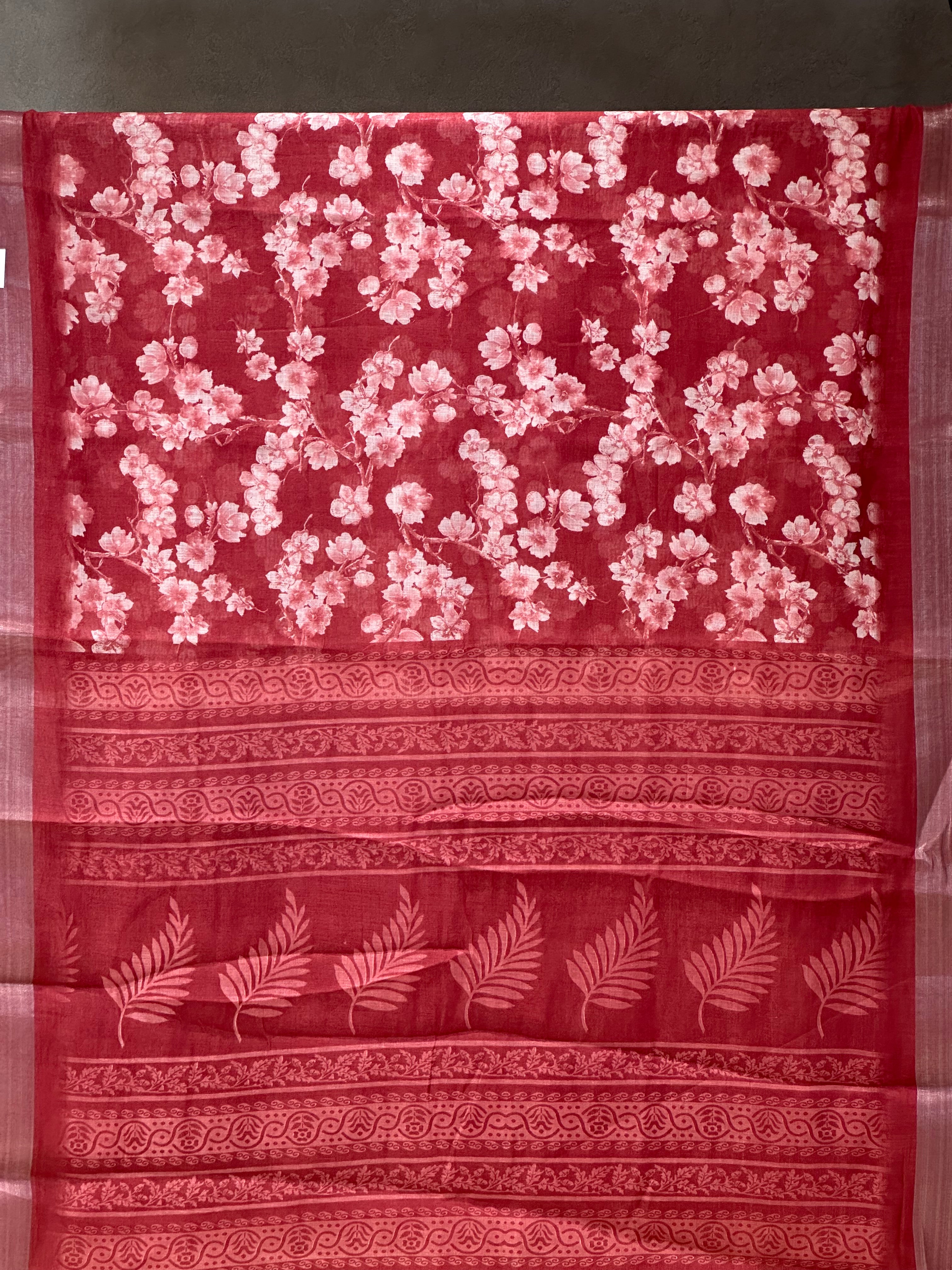 SEMI LINEN SAREE - 6203
