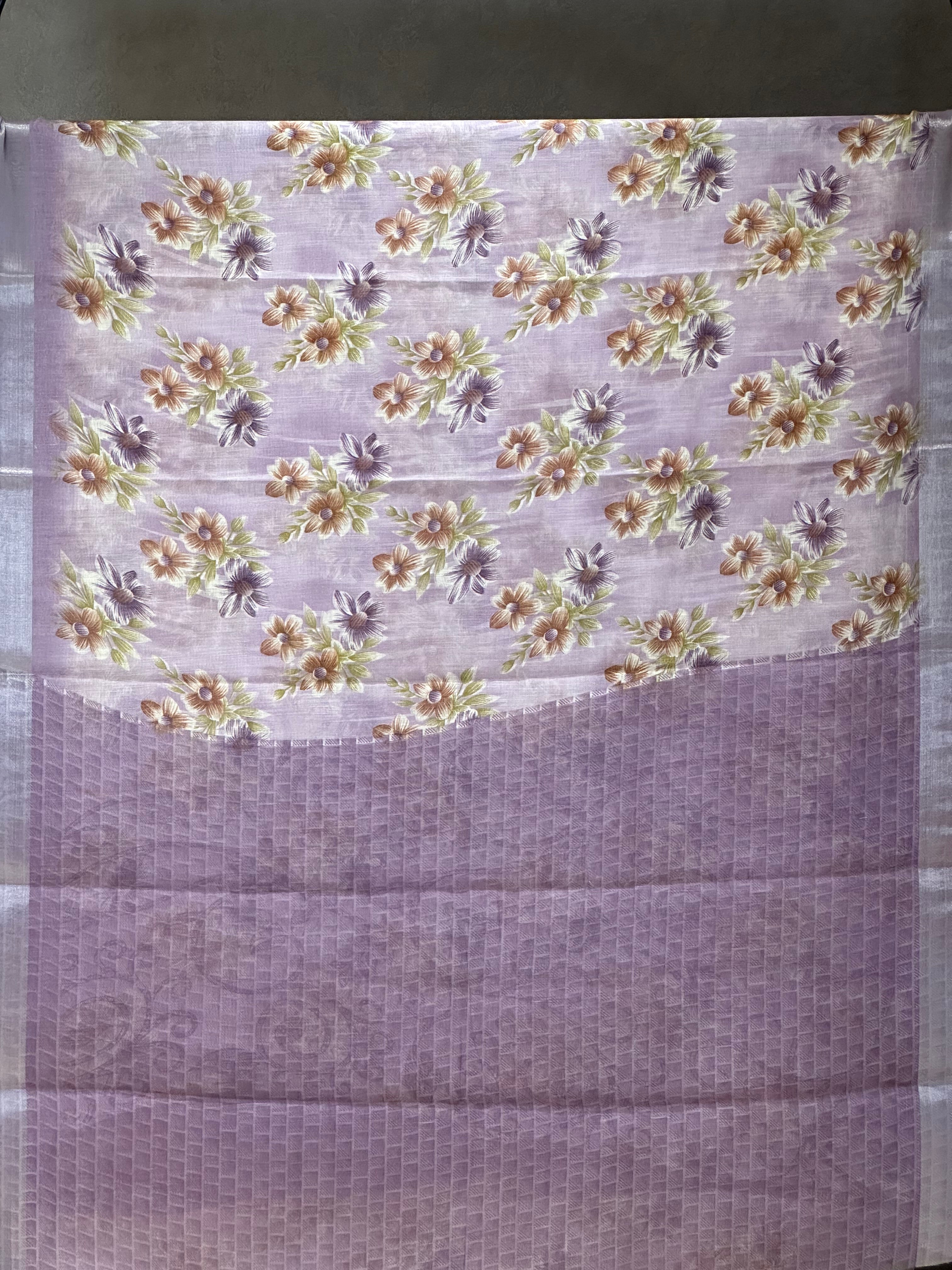 SEMI LINEN SAREE - 6208