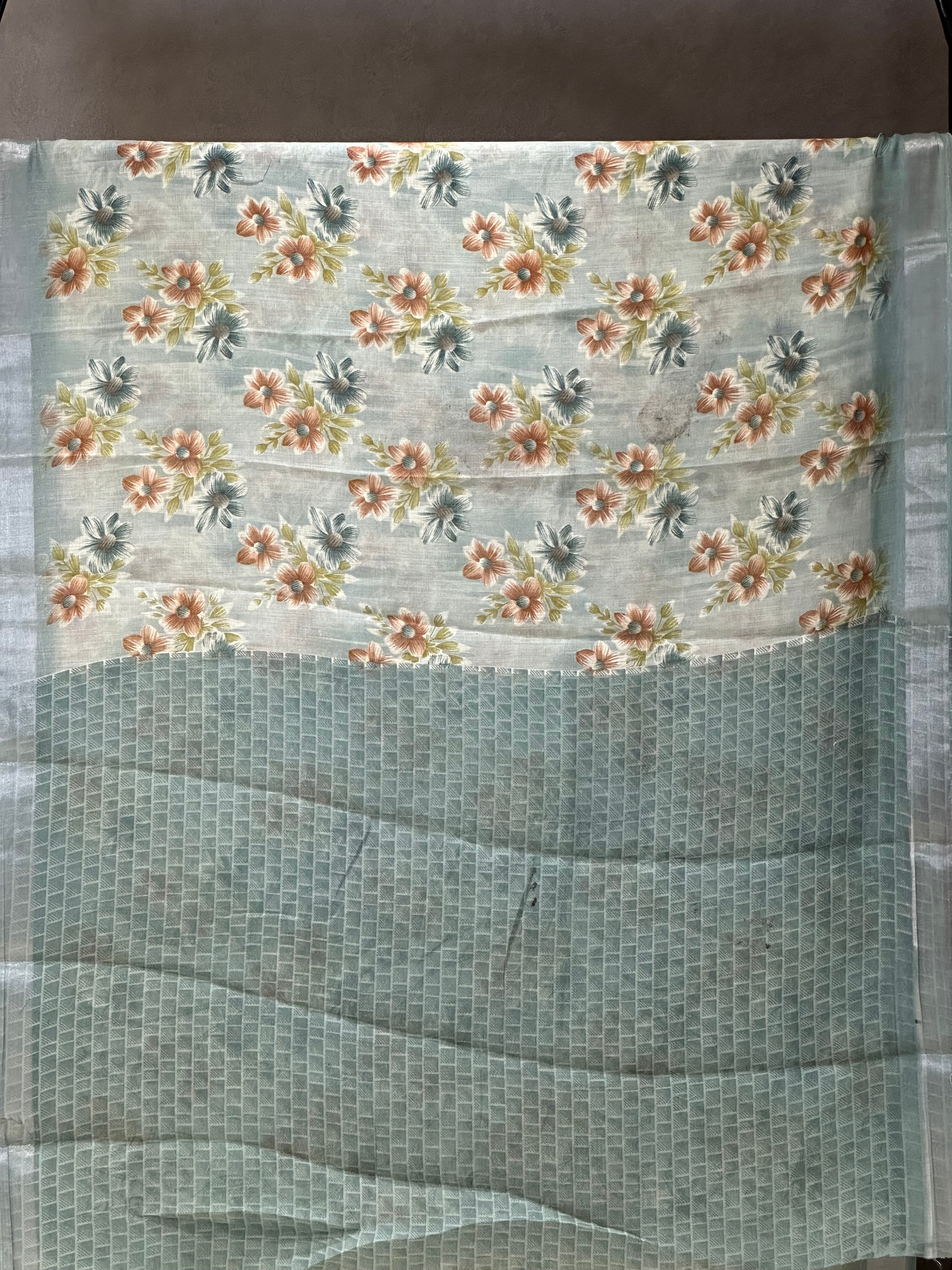 SEMI LINEN SAREE - 6208
