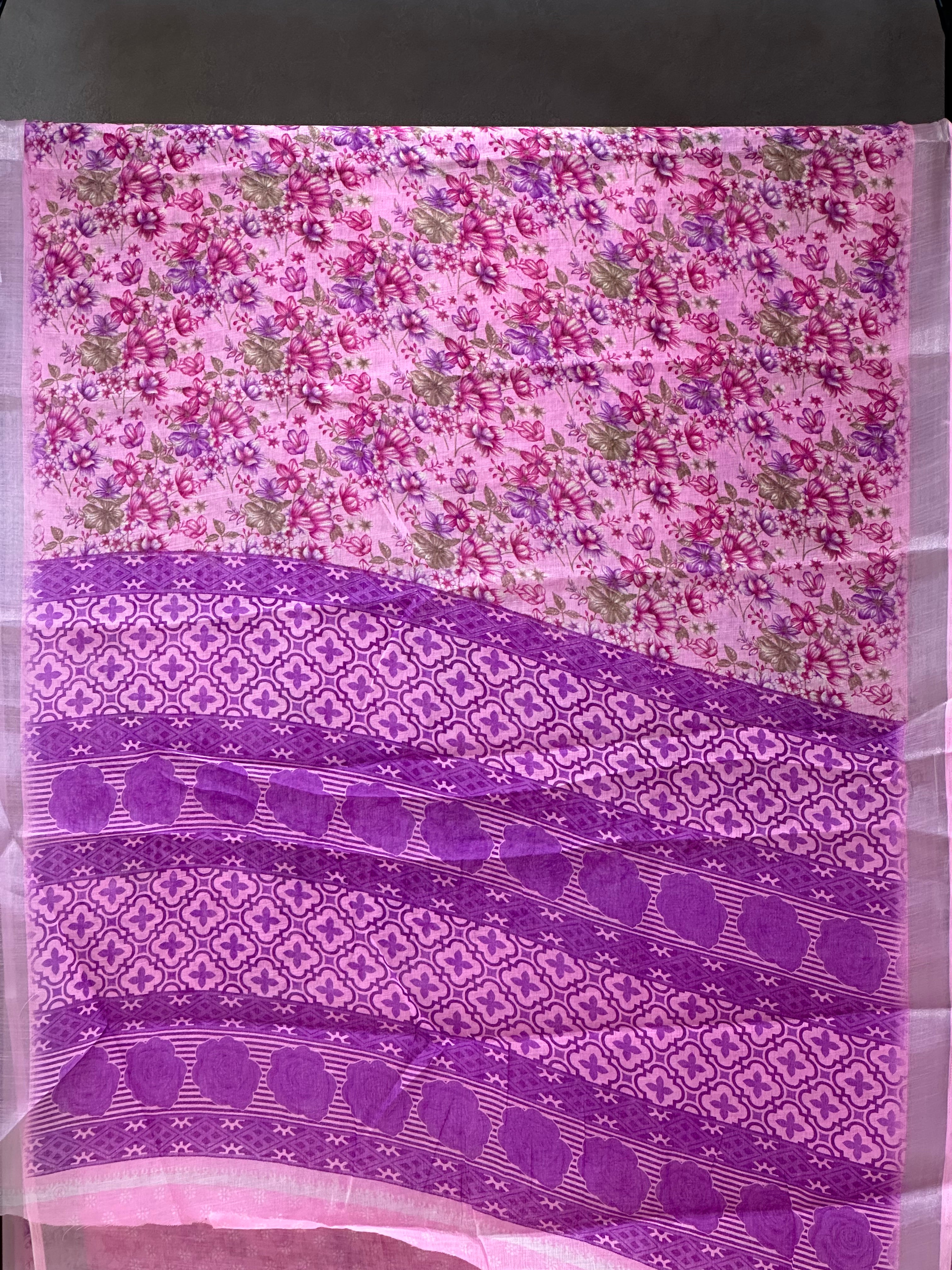 SEMI LINEN SAREE - 6180