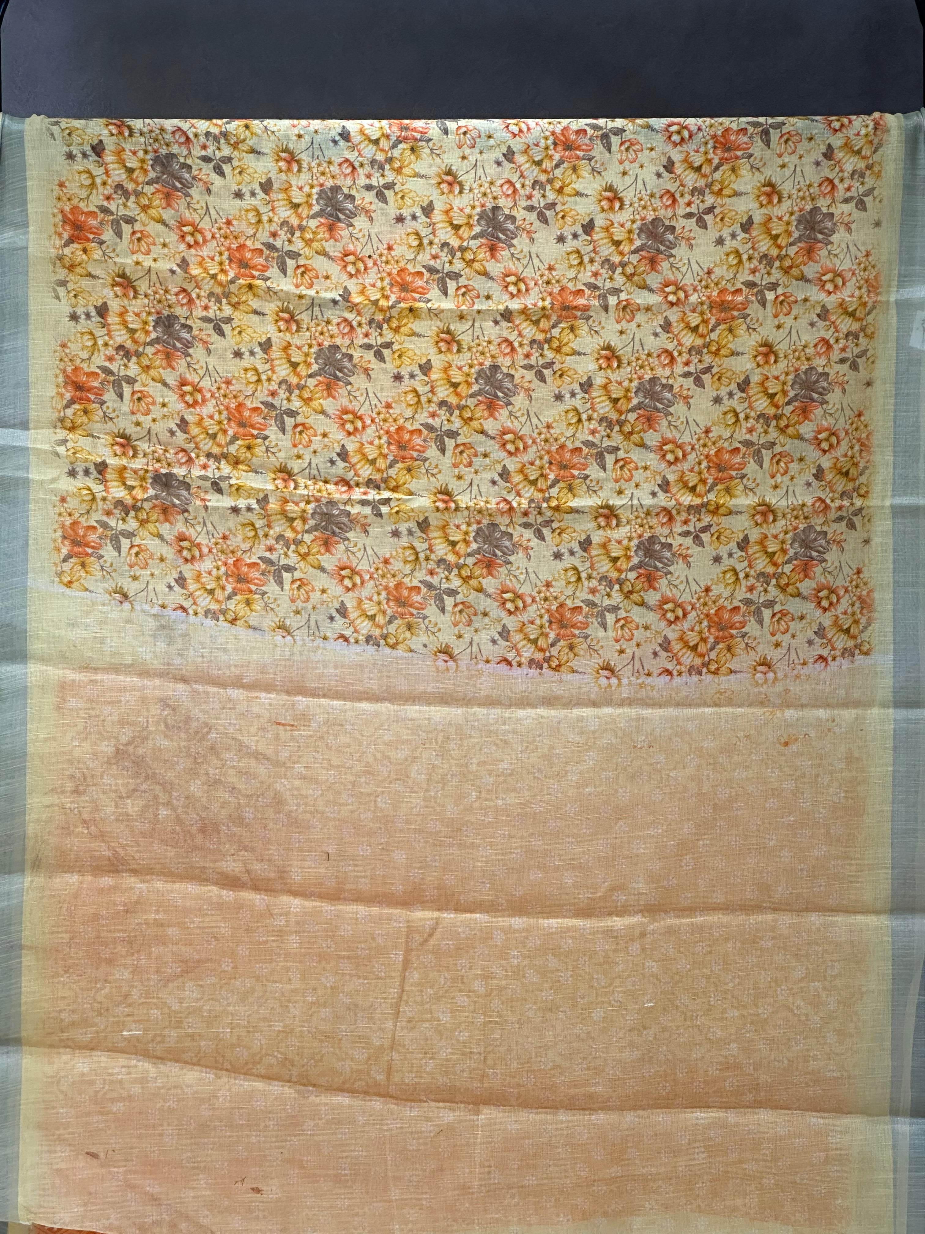 SEMI LINEN SAREE - 6180