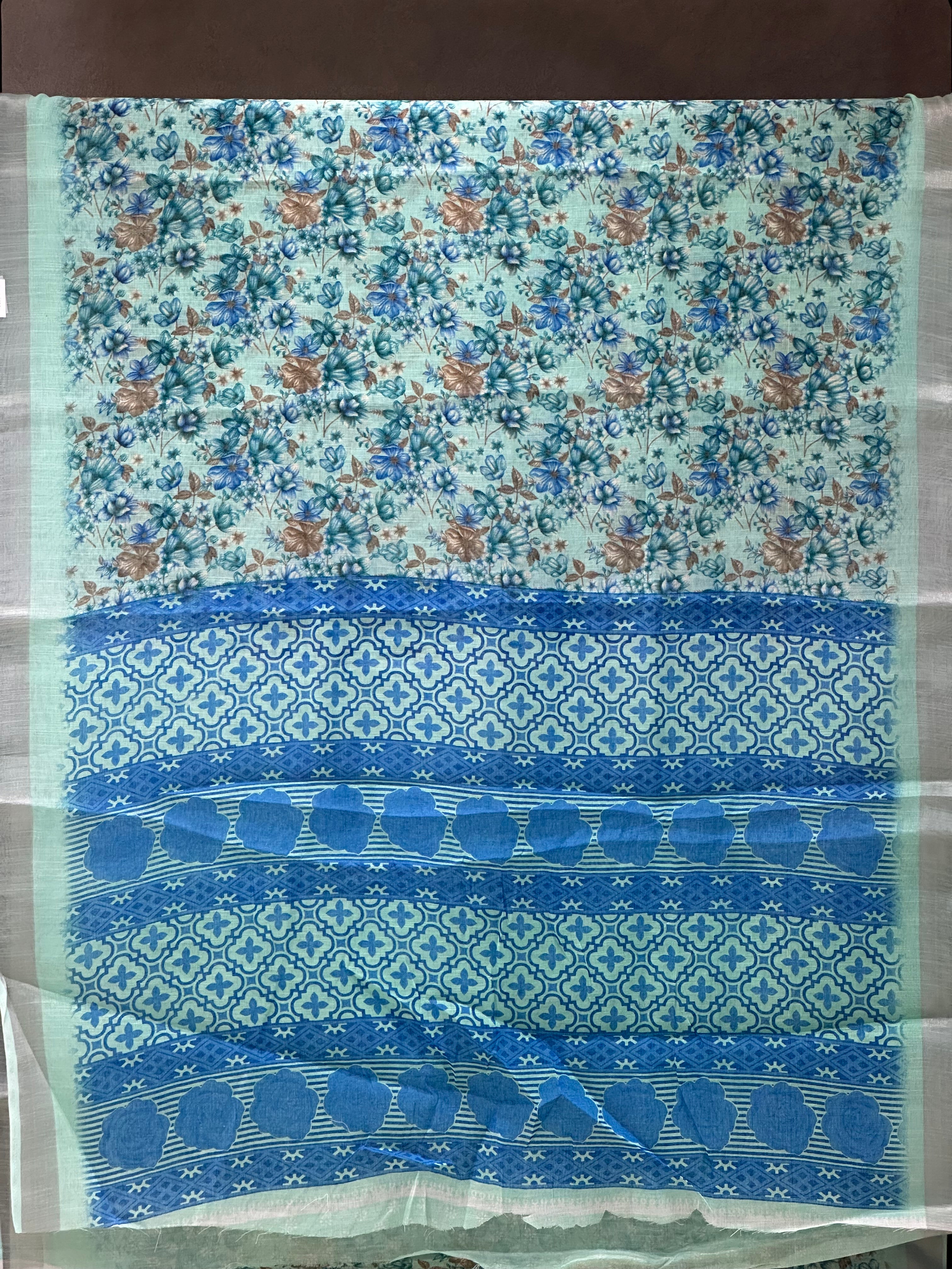 SEMI LINEN SAREE - 6180