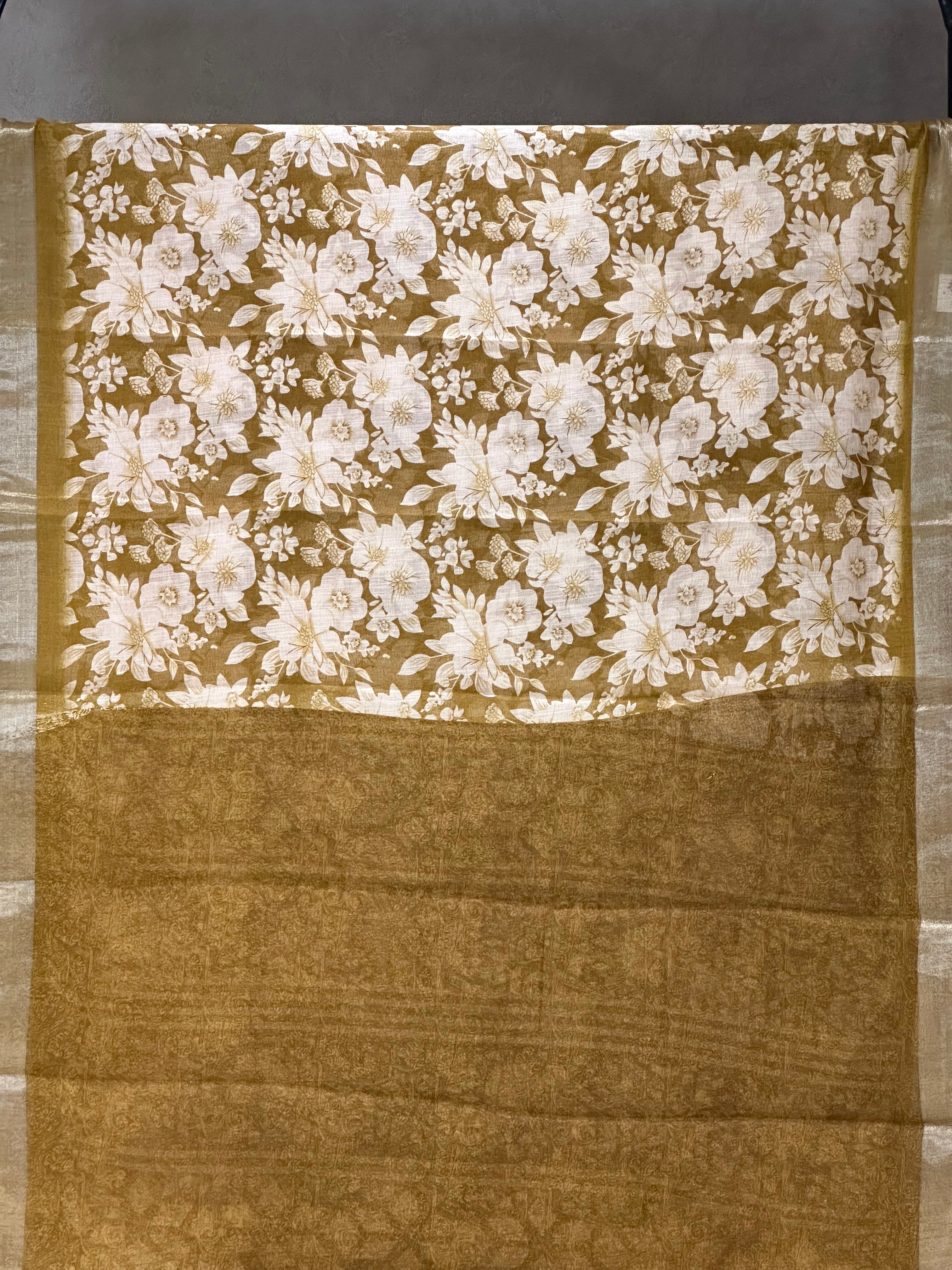 SEMI LINEN SAREE - 6193