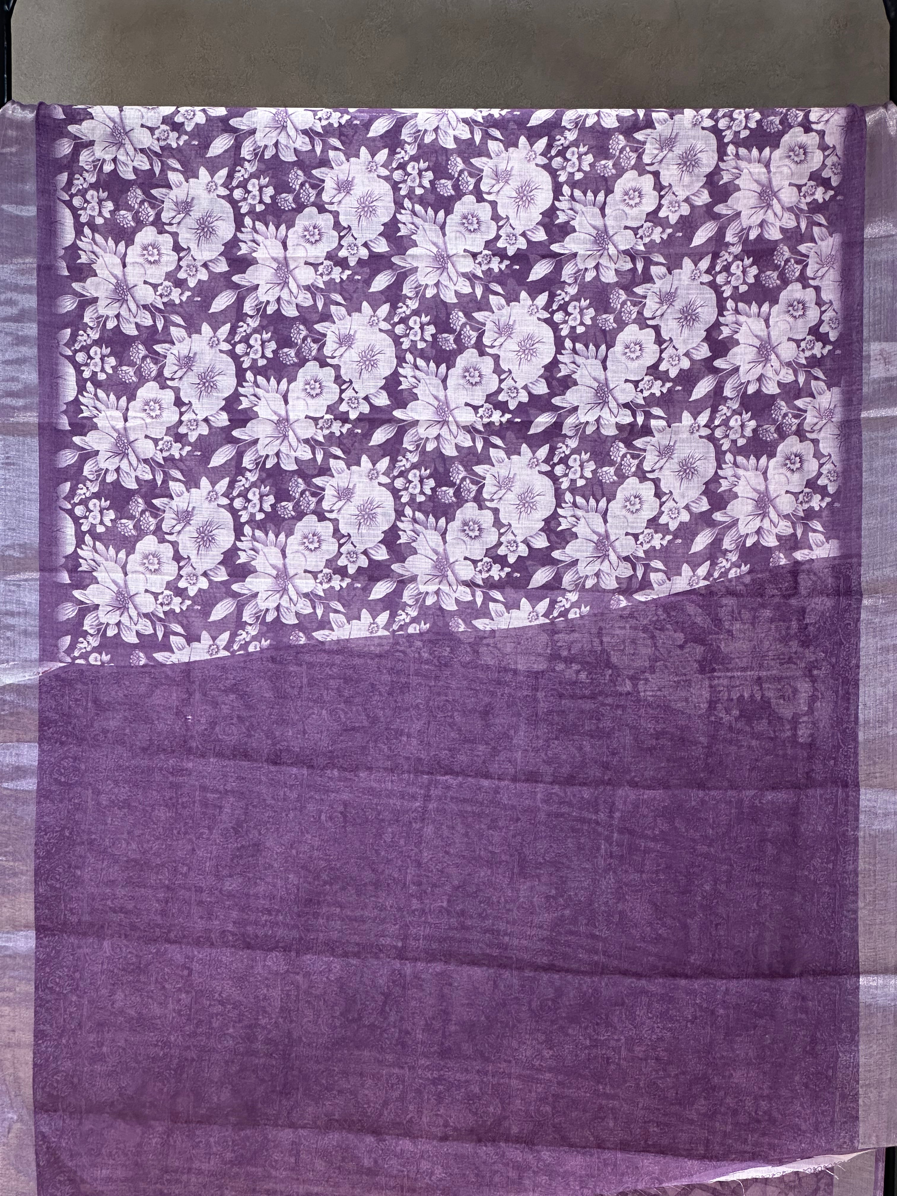 SEMI LINEN SAREE - 6193