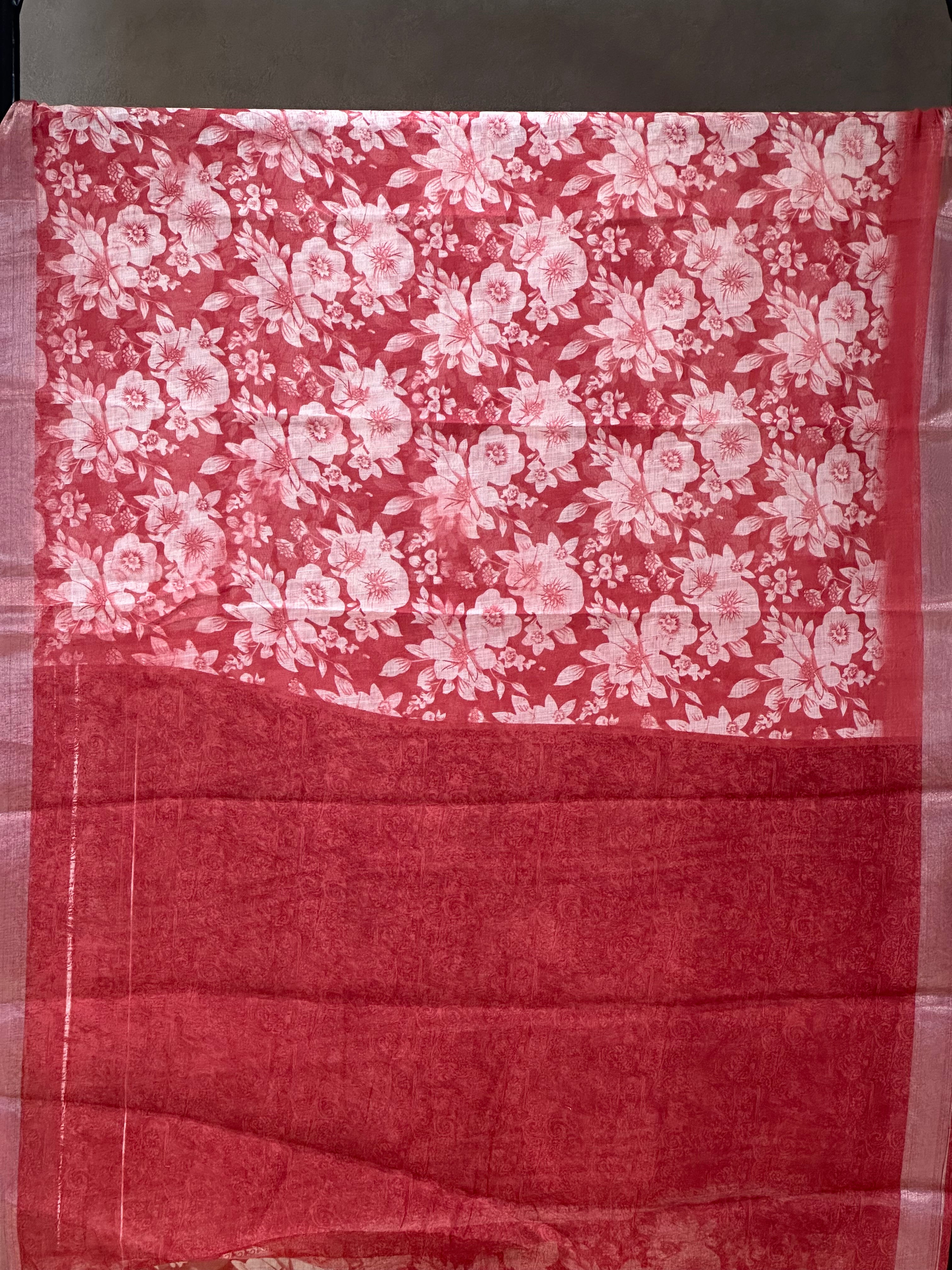 SEMI LINEN SAREE - 6193