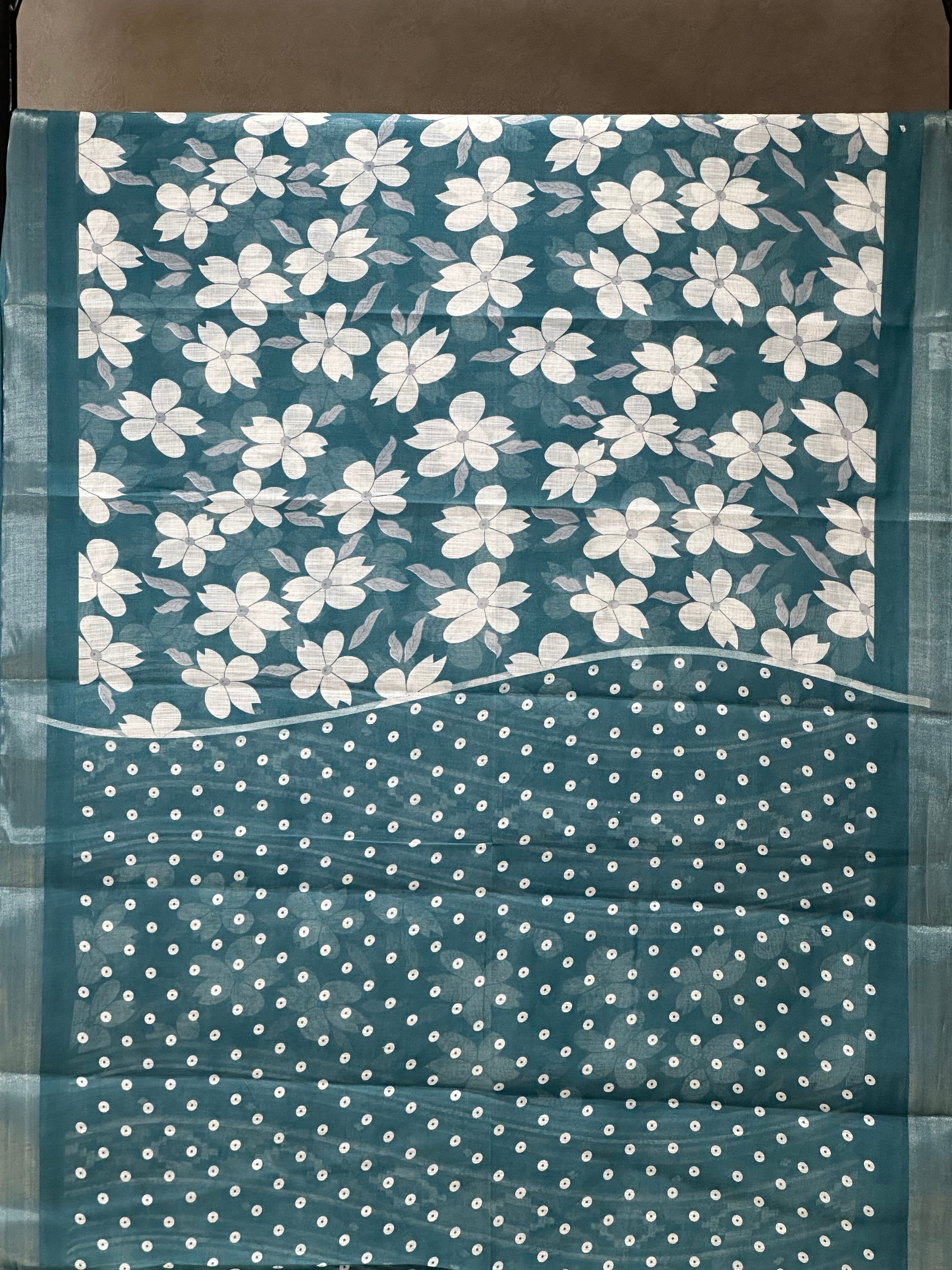 SEMI LINEN SAREE - 6223