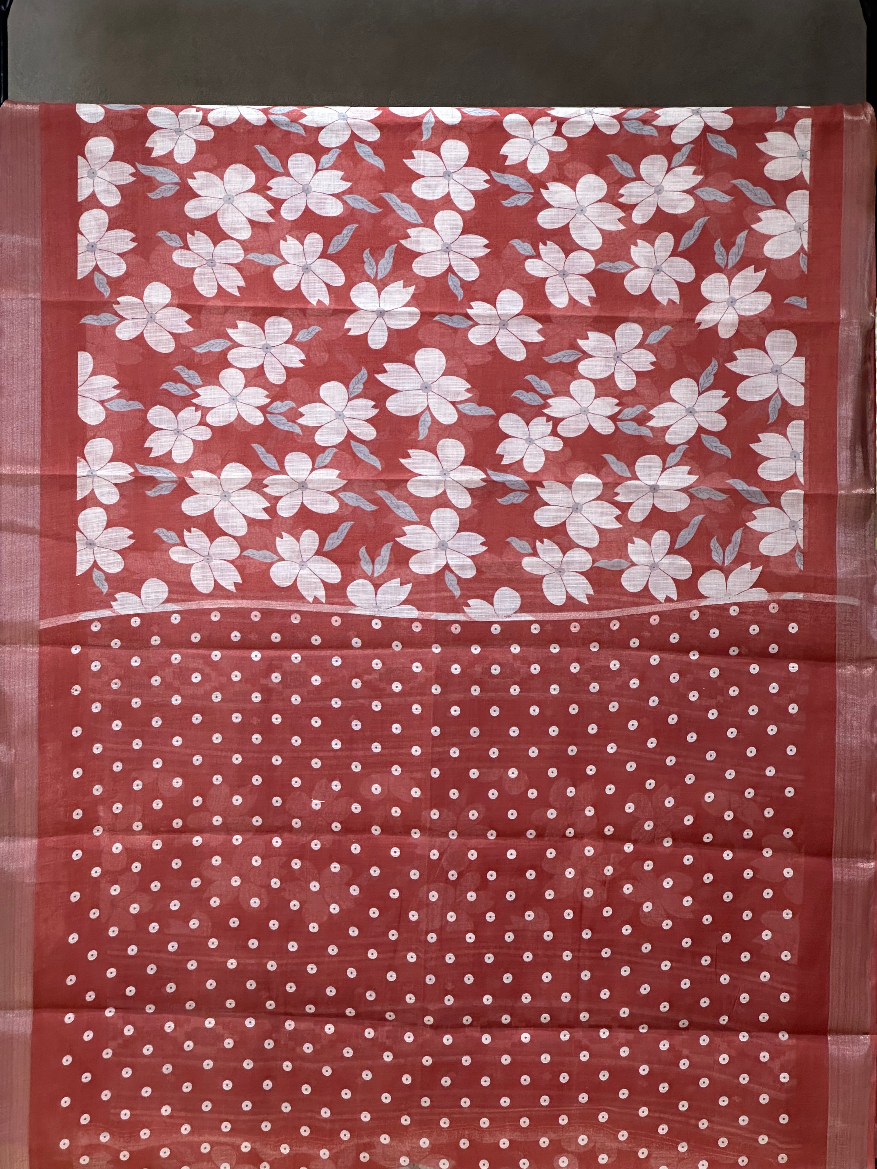 SEMI LINEN SAREE - 6223