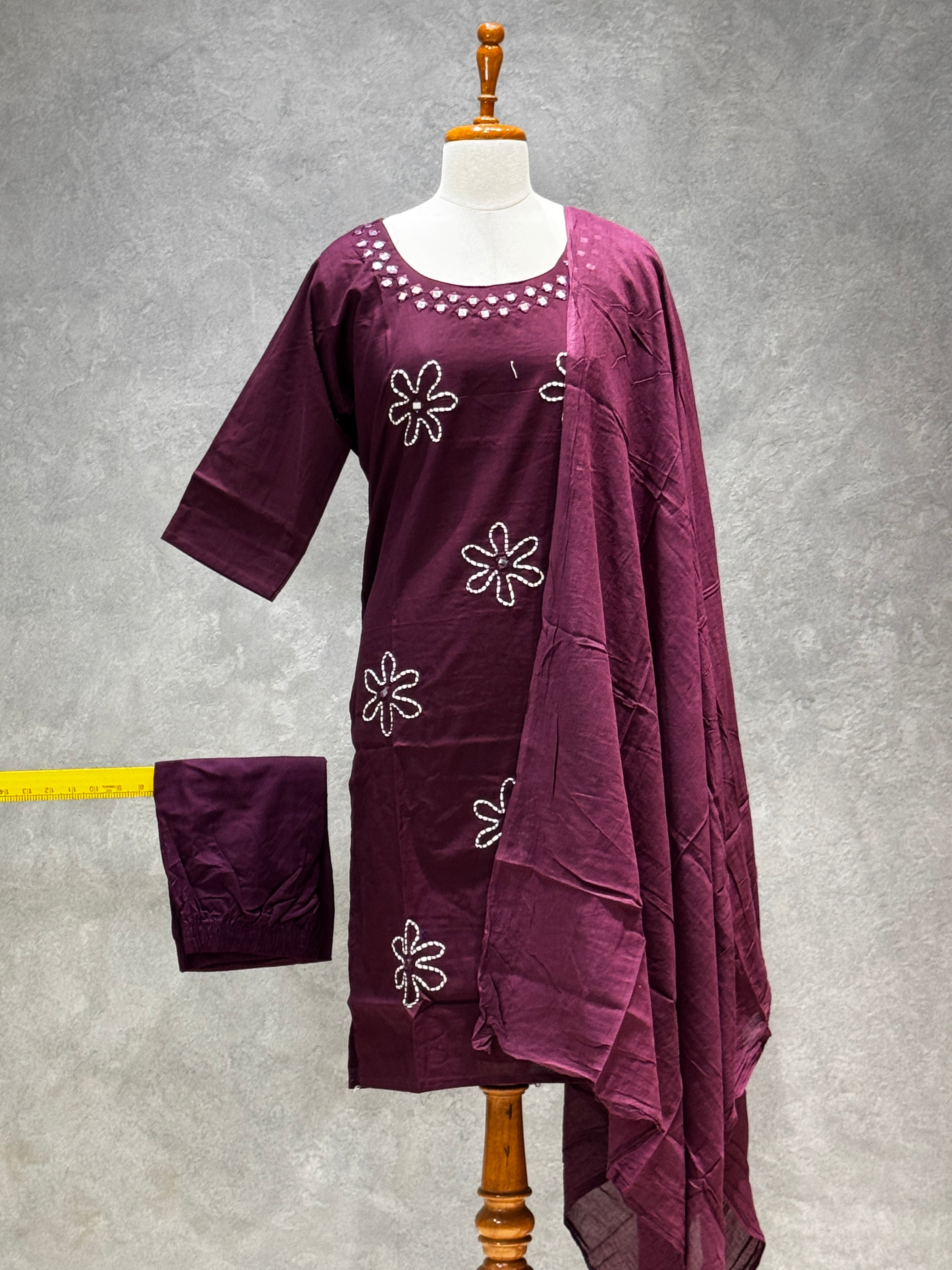 SALWAR SET BORDEAUX