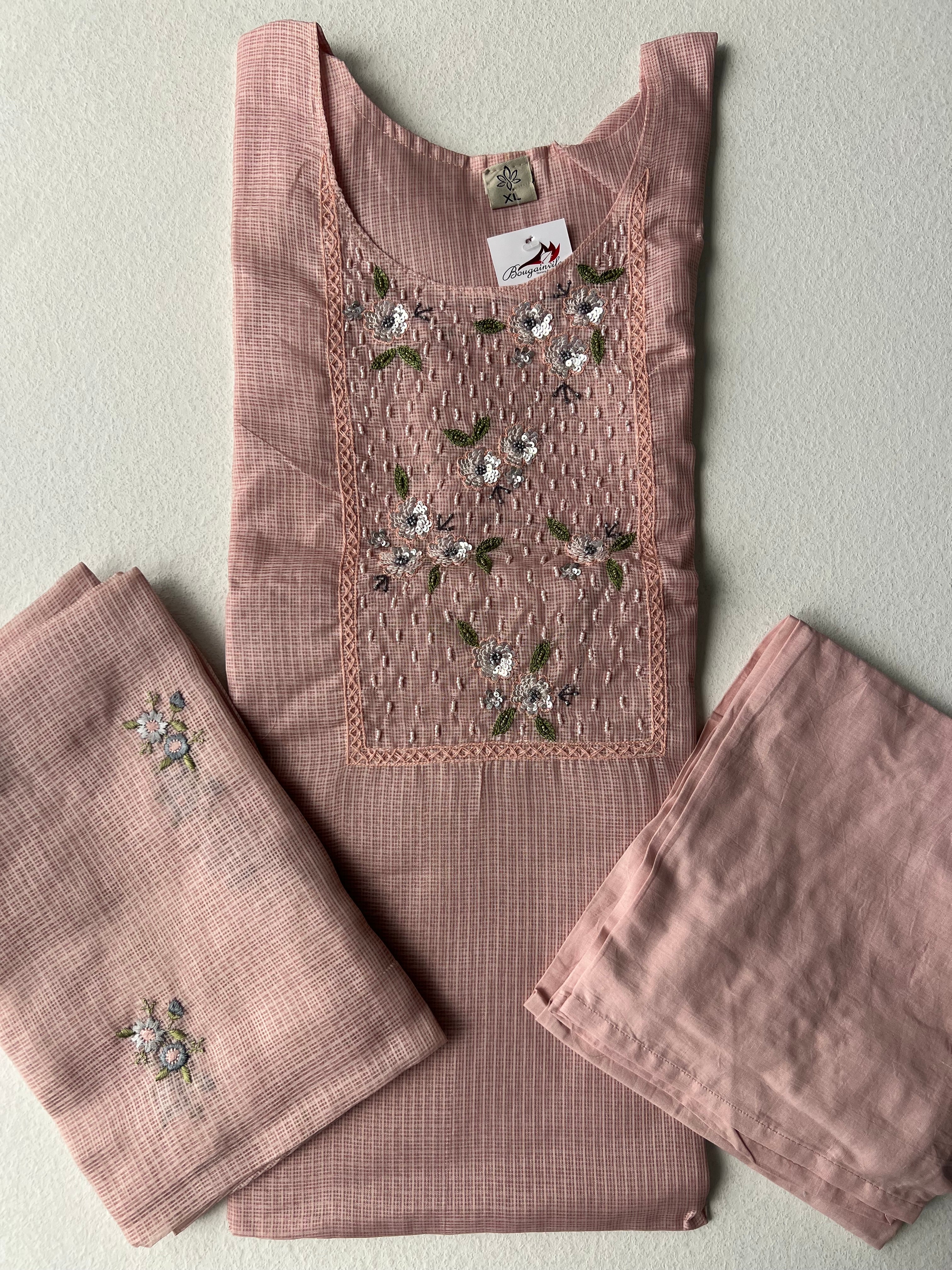 KOTA SALWAR SET - PASTEL PEACH -1.12