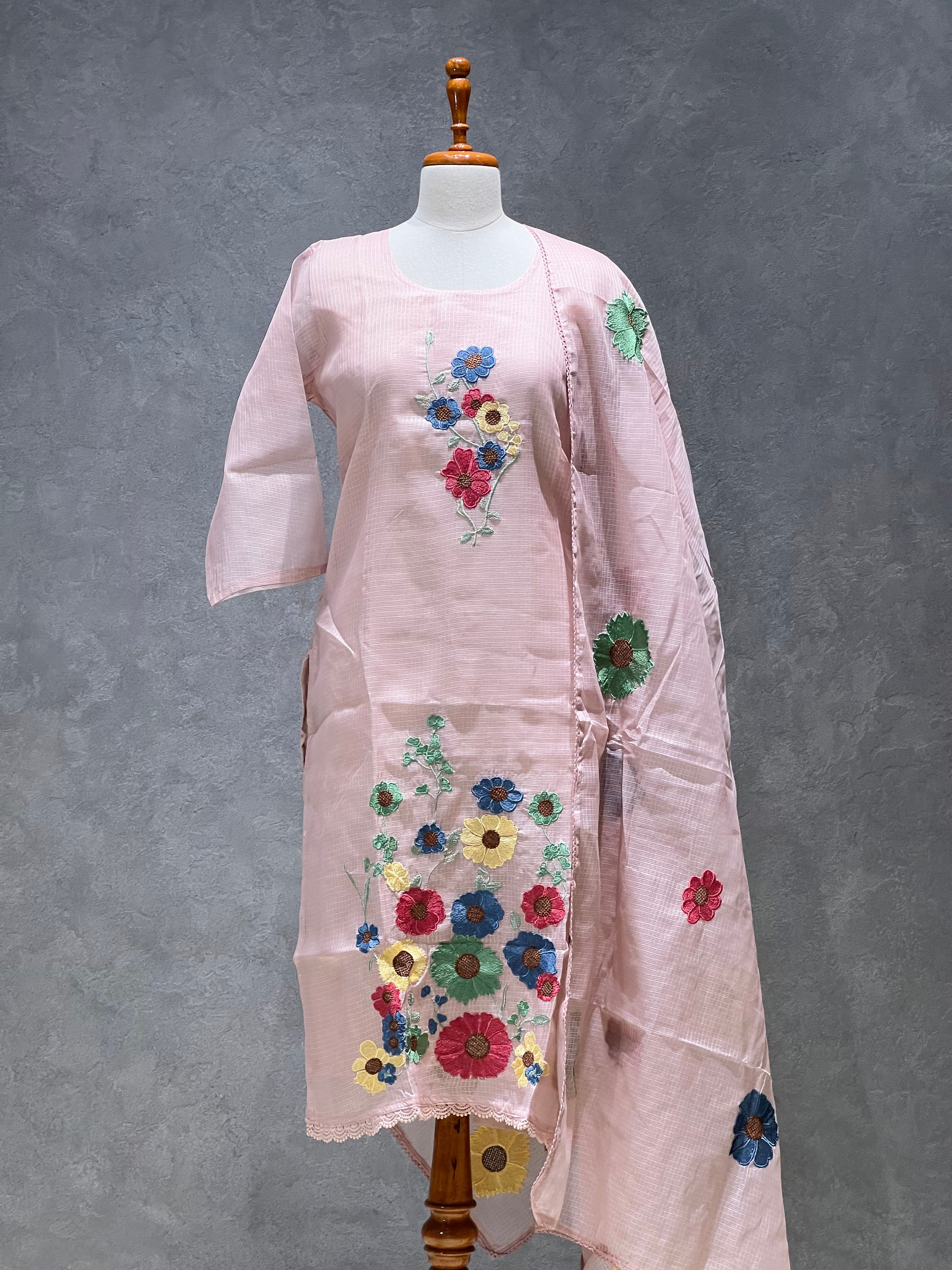 KOTA SALWAR SET - PASTEL PEACH -1.14