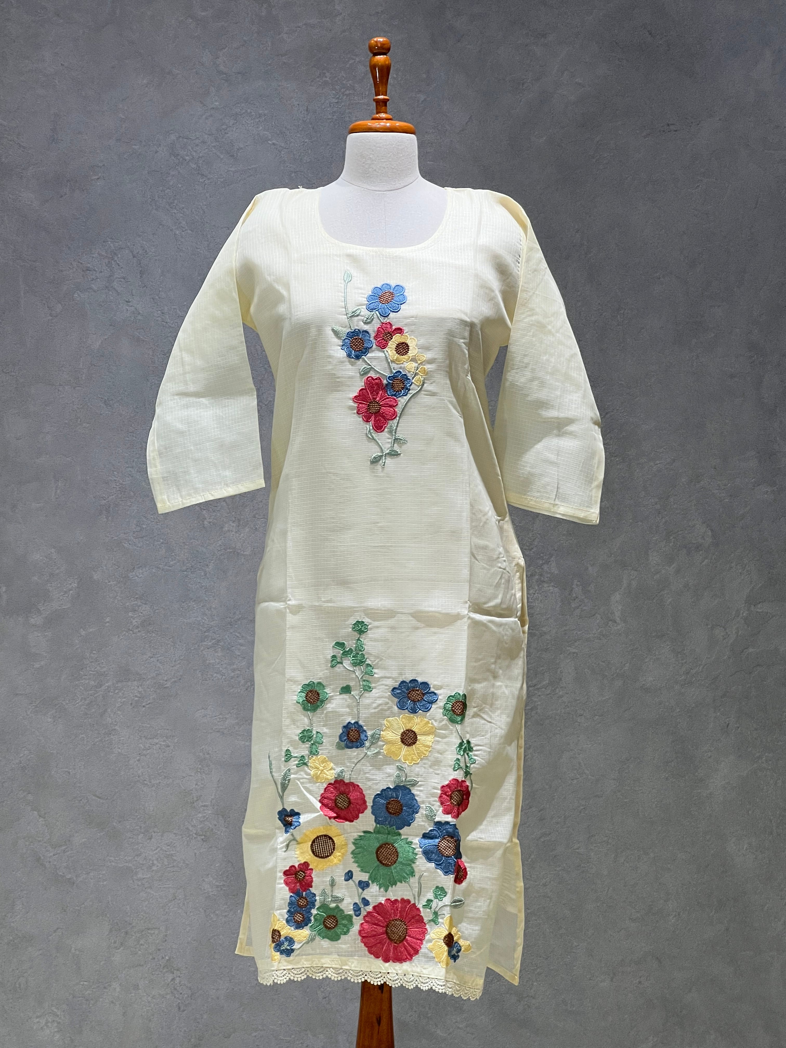 KOTA SALWAR SET - PASTEL YELLOW -1.13