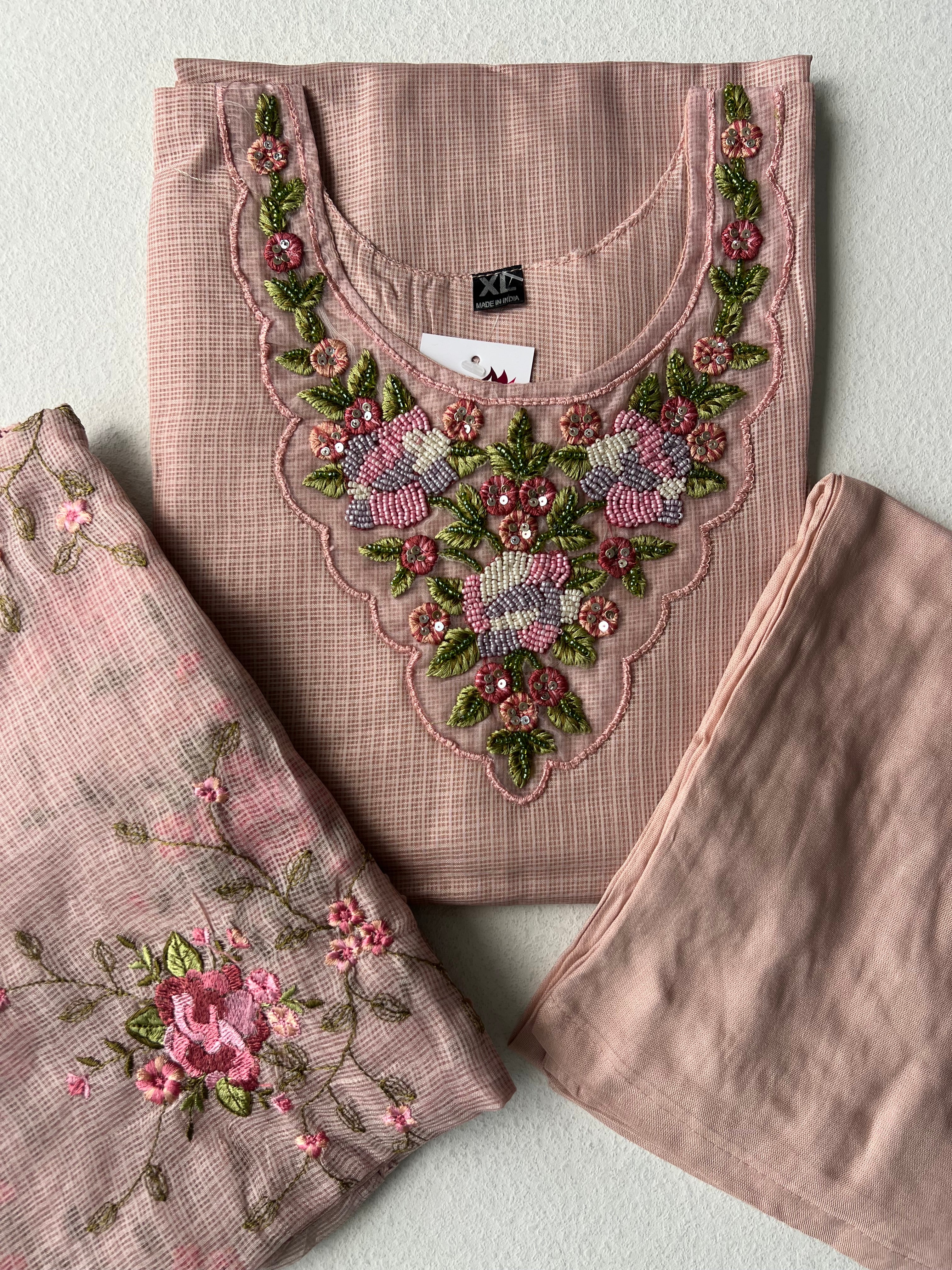 KOTA SALWAR SET - PASTEL PEACH -1.6