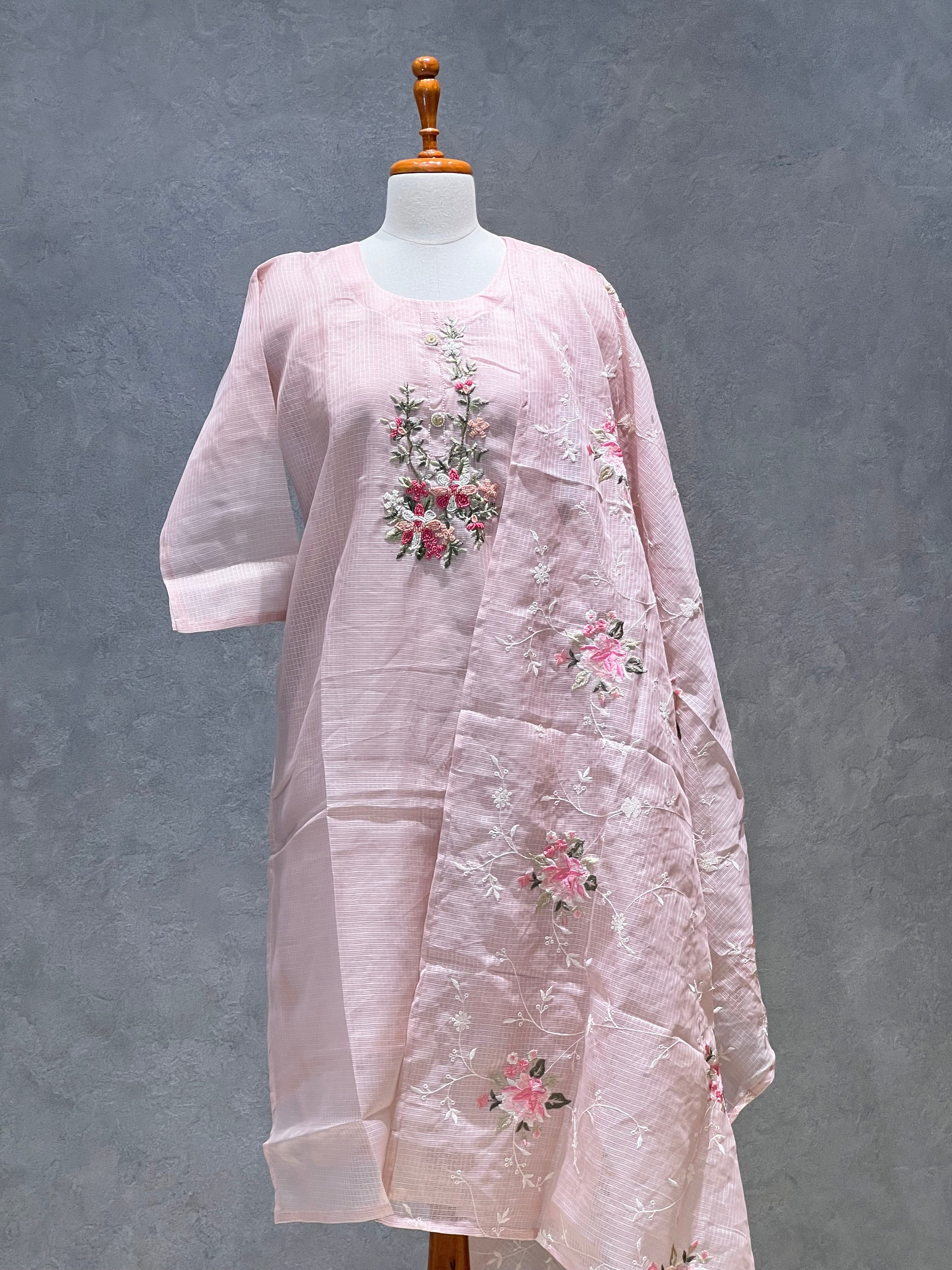 KOTA SALWAR SET - PASTEL PEACH - 1.8
