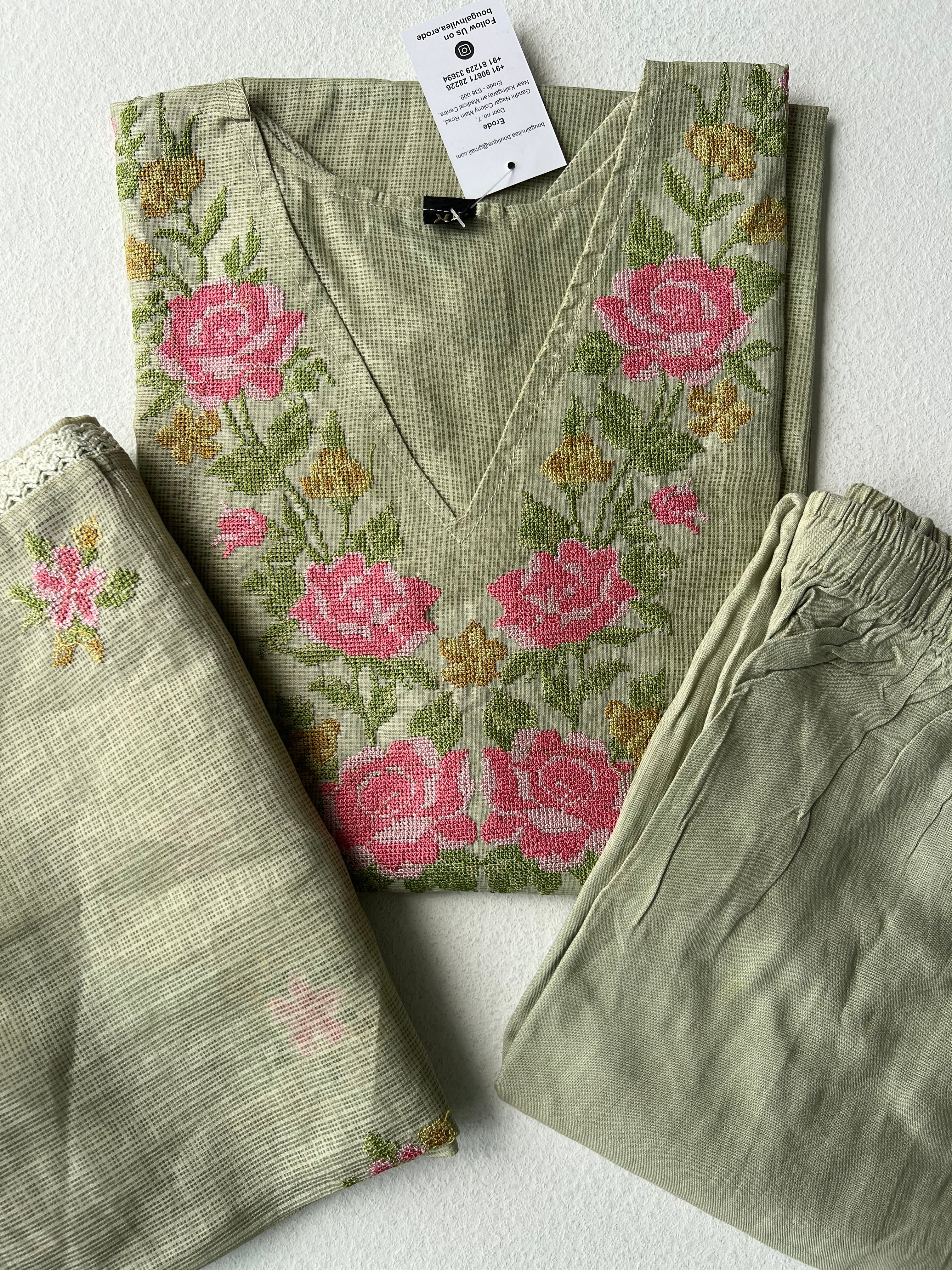 KOTA SALWAR SET - GREEN APPLE