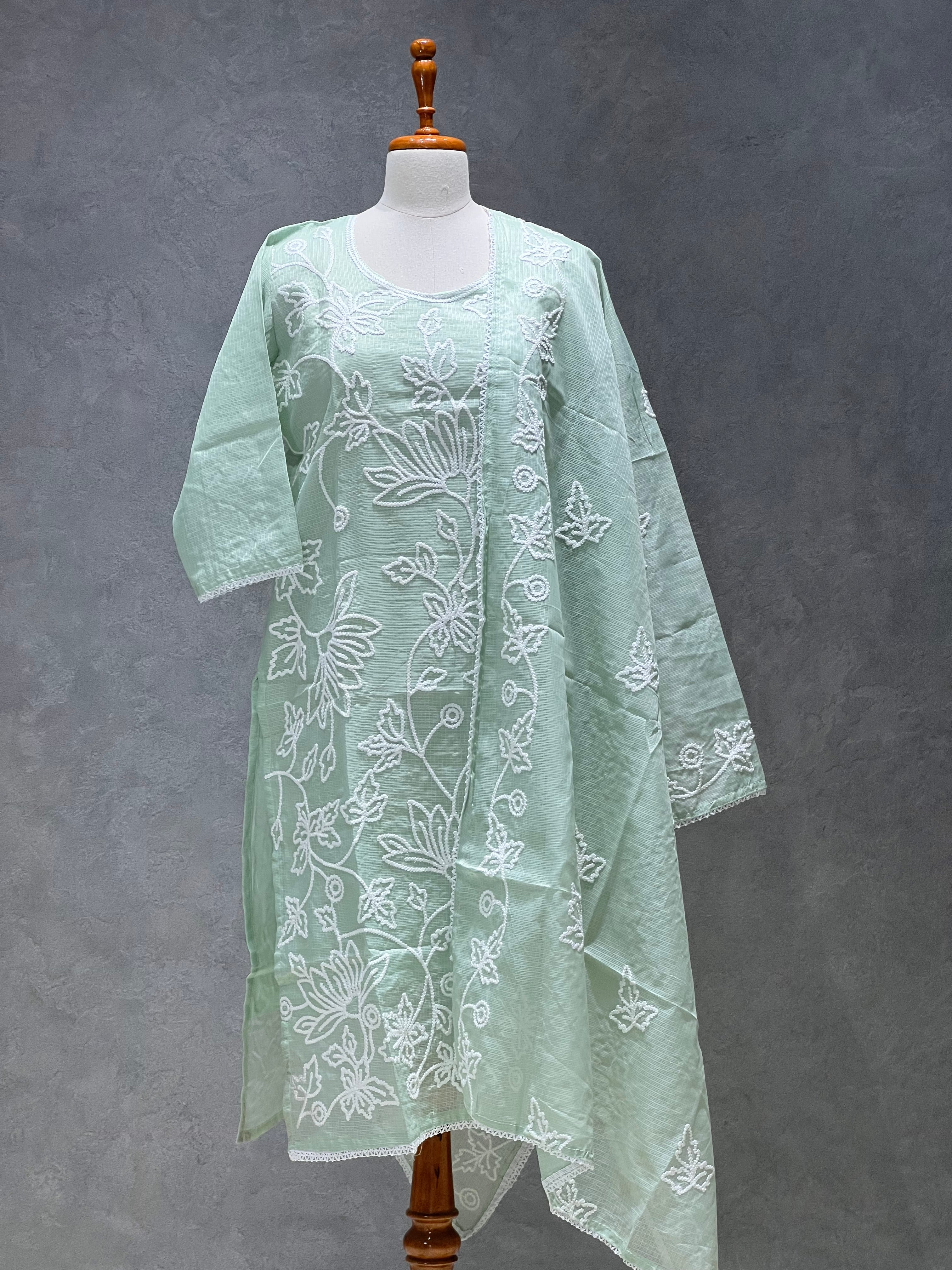 KOTA SALWAR SET - PASTEL GREEN