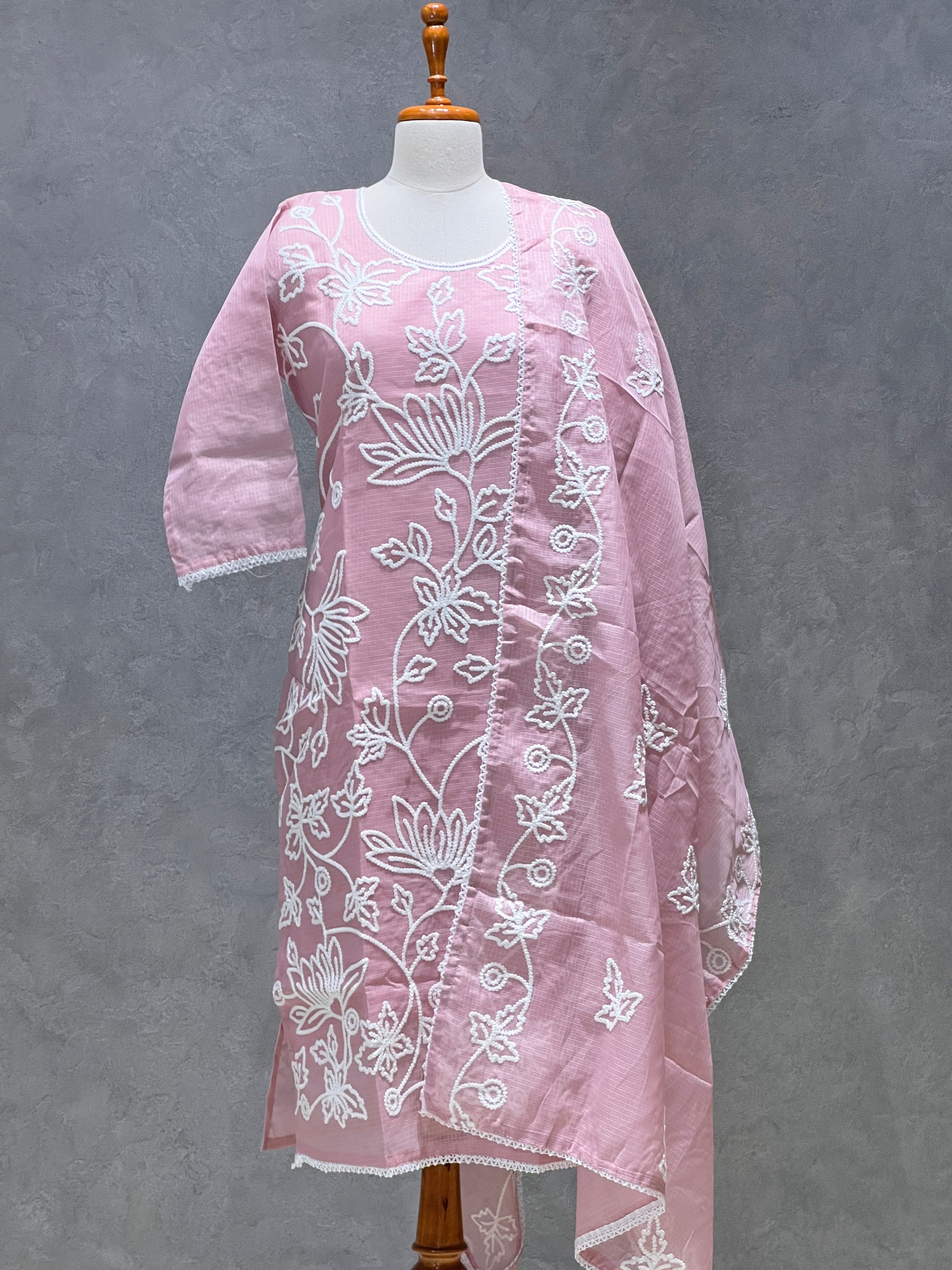 KOTA SALWAR SET - PASTEL PINK