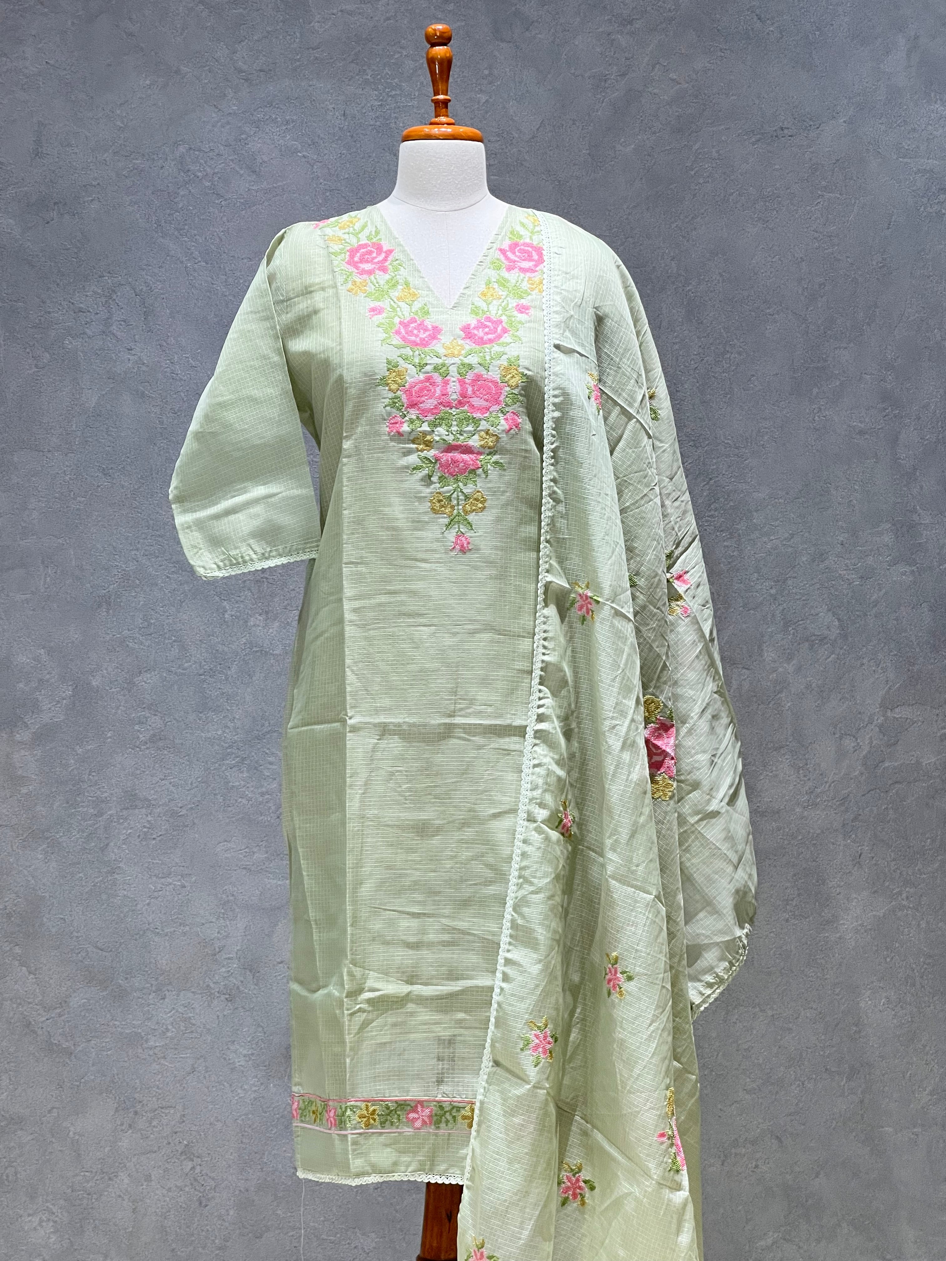 KOTA SALWAR SET - GREEN APPLE